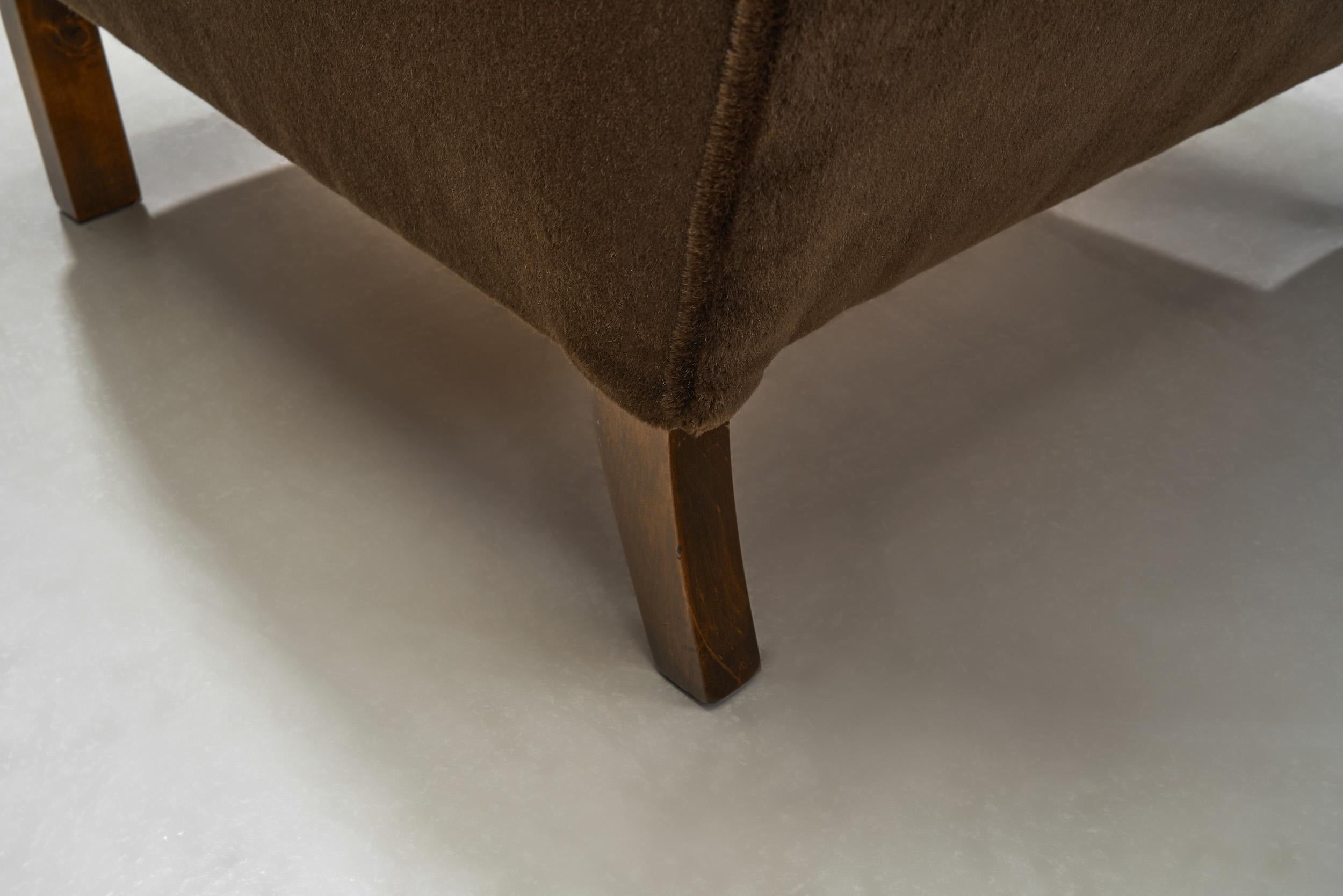 Stained Birch Art Deco Armchair, Europe ca 1930s 10