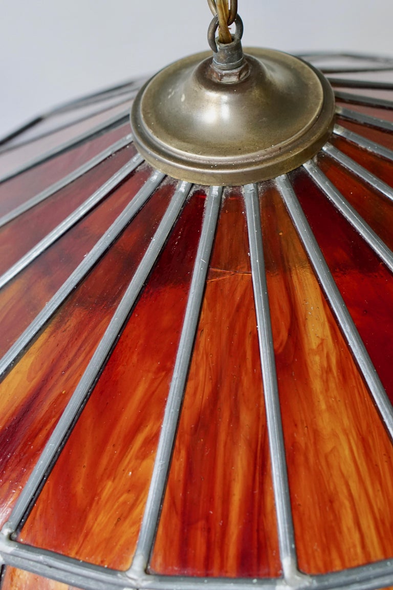 Stained Glass Chandelier For Sale at 1stDibs