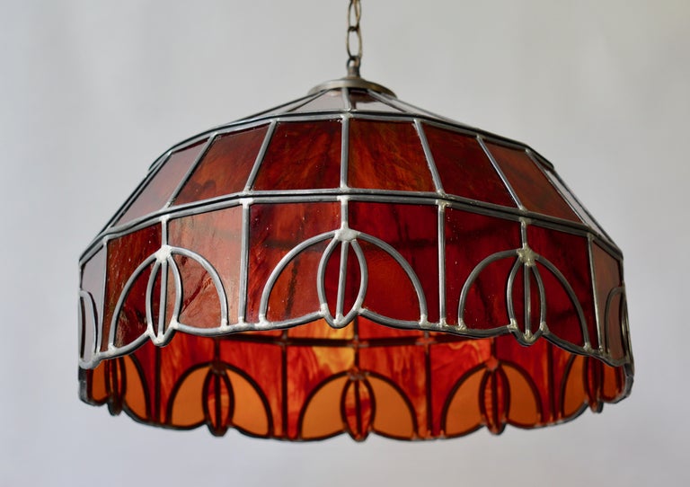 Stained Glass Chandelier For Sale at 1stDibs