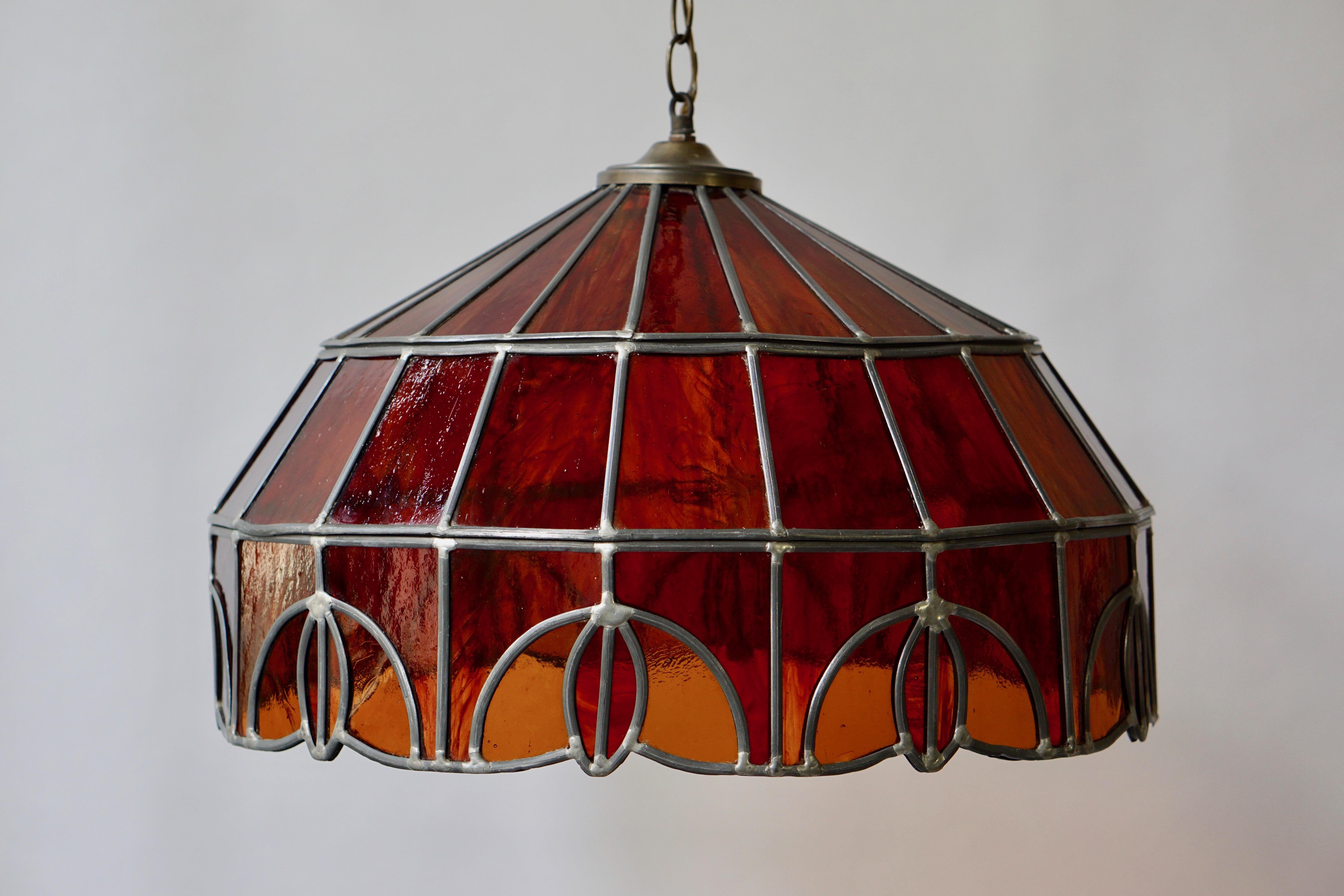 stained glass chandelier modern