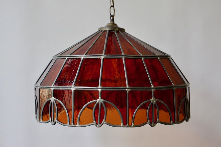 Stained Glass Chandelier For Sale at 1stDibs