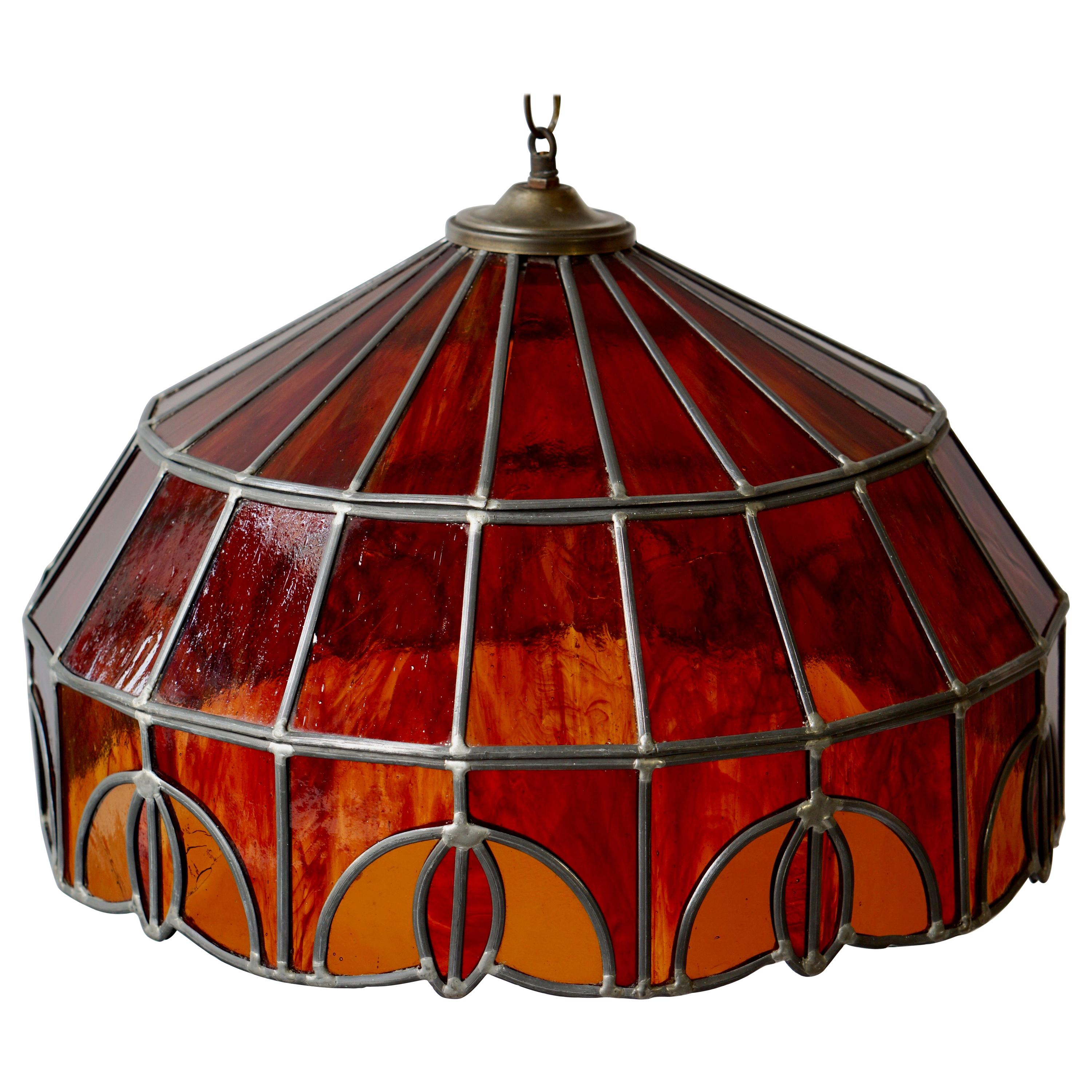 Stained Glass Chandelier For Sale