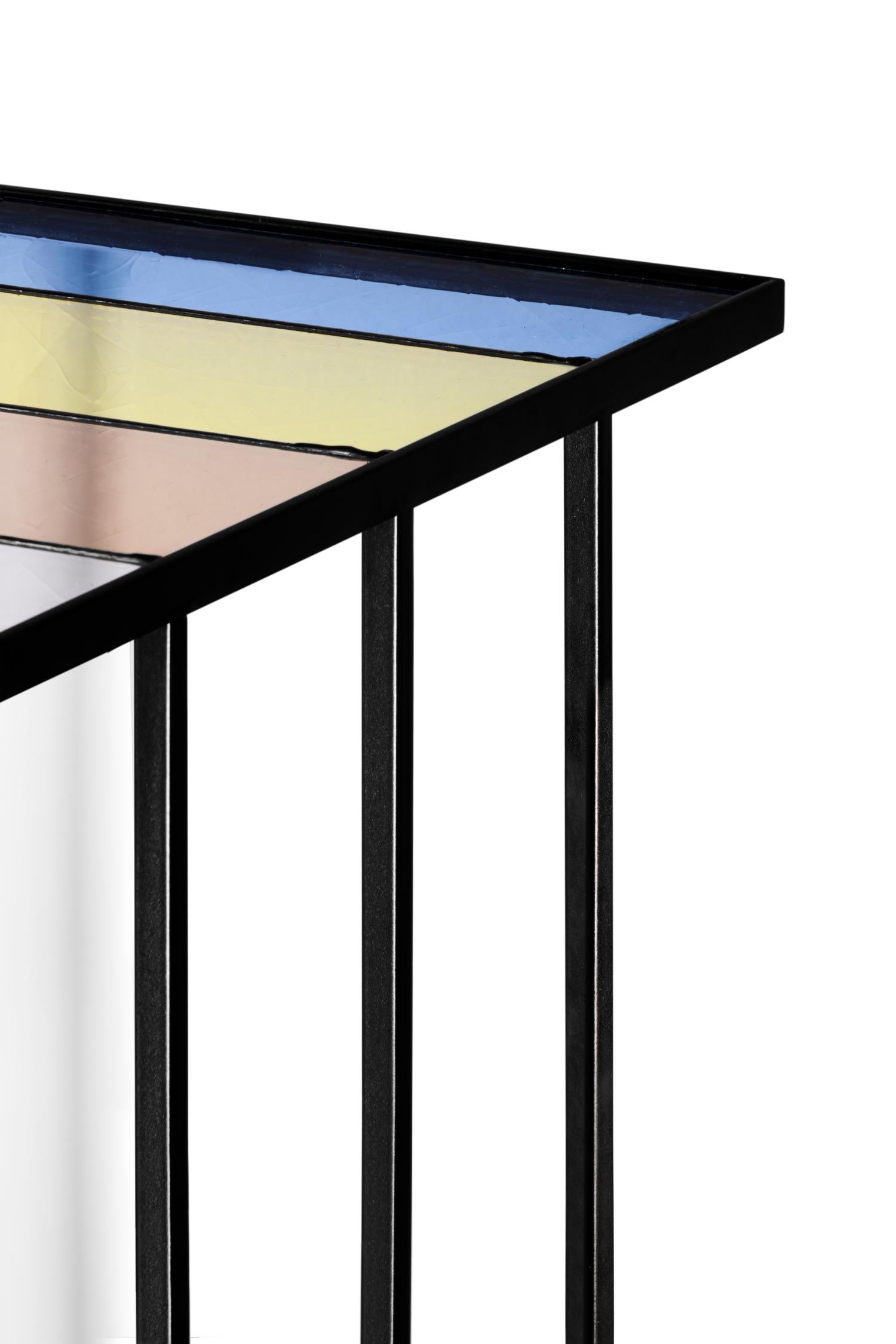 Modern Stained Glass Coffee Table, Santissimi i, Serena Confalonieri For Sale