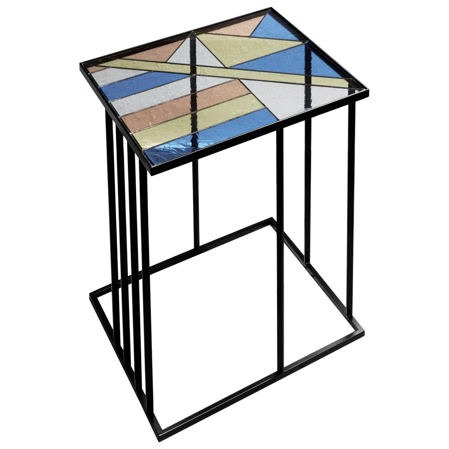 Stained Glass Coffee Table, Santissimi i, Serena Confalonieri For Sale