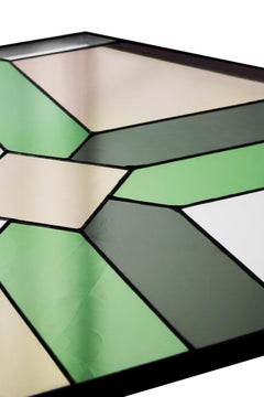 Tavolino in vetro colorato, Santissimi II, Serena Confalonieri