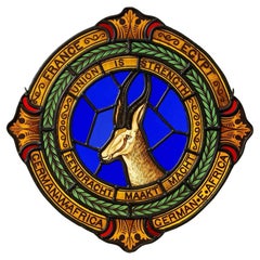 Antique Stained Glass Commemorating The South African Overseas Expeditionary Force