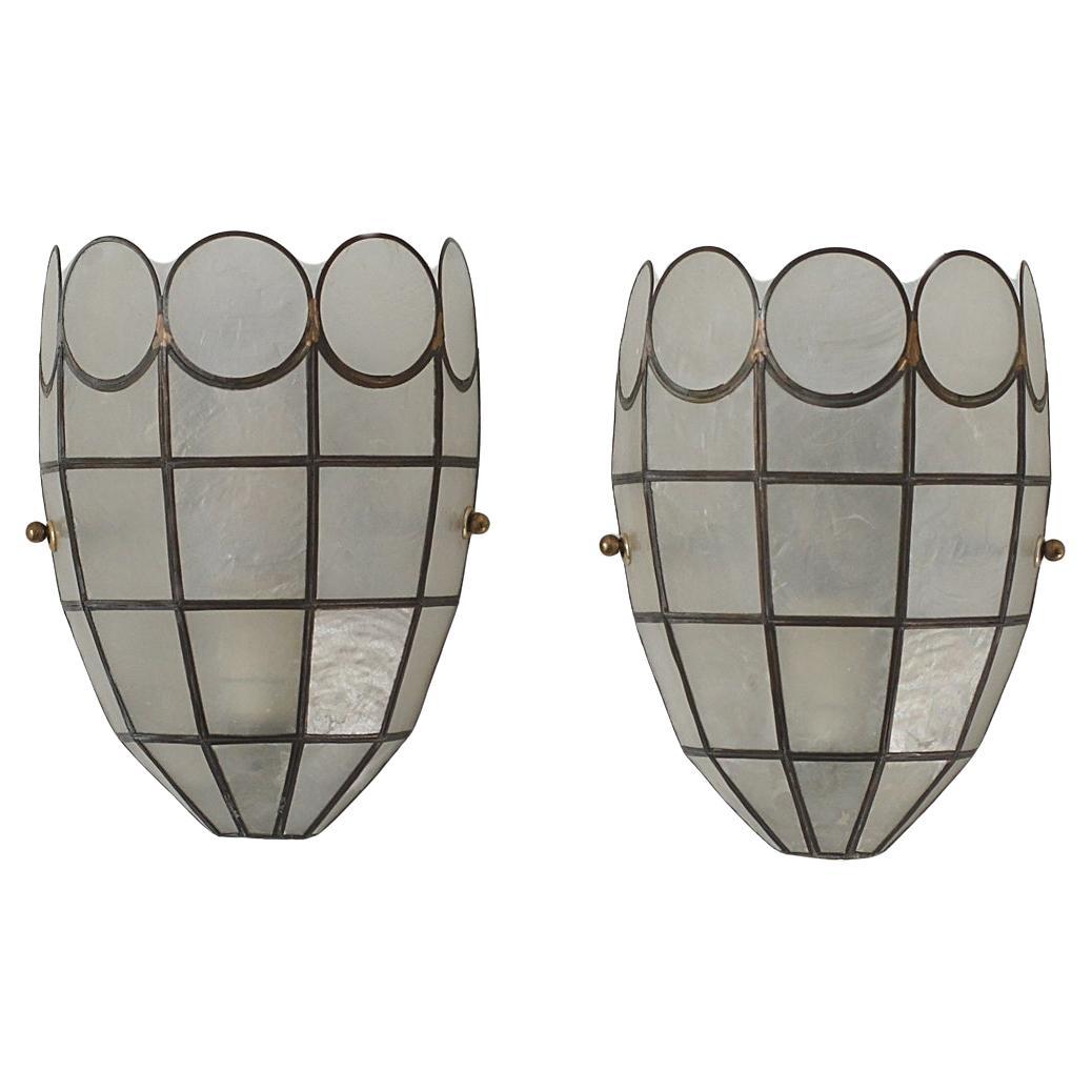 Lampes en verre Stained Glass, 1970, ensemble de 2 en vente