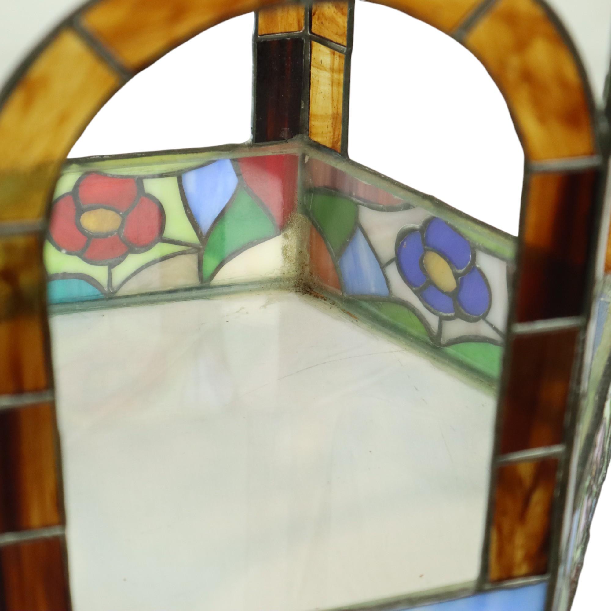 Stained glass Gazebo Kerzenständer Buntglas 45cm im Angebot 8