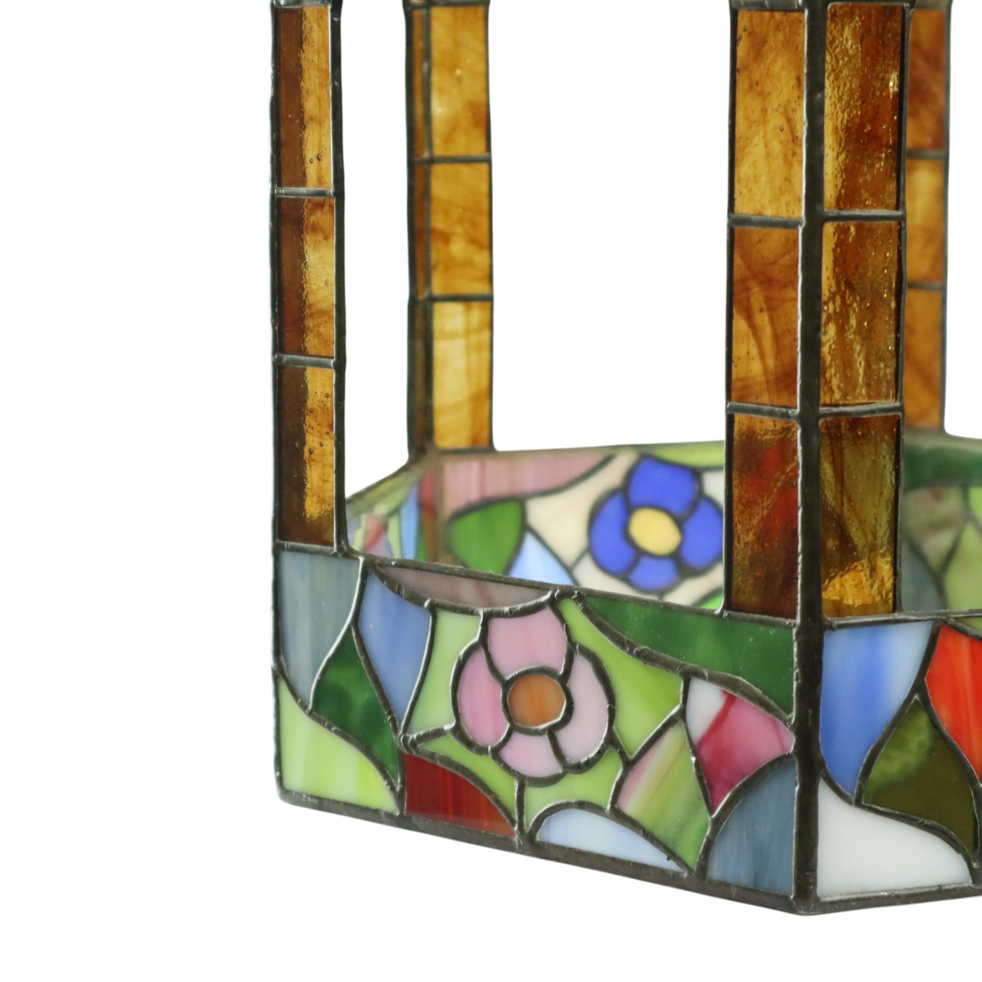 Stained glass Gazebo Kerzenständer Buntglas 45cm im Angebot 10