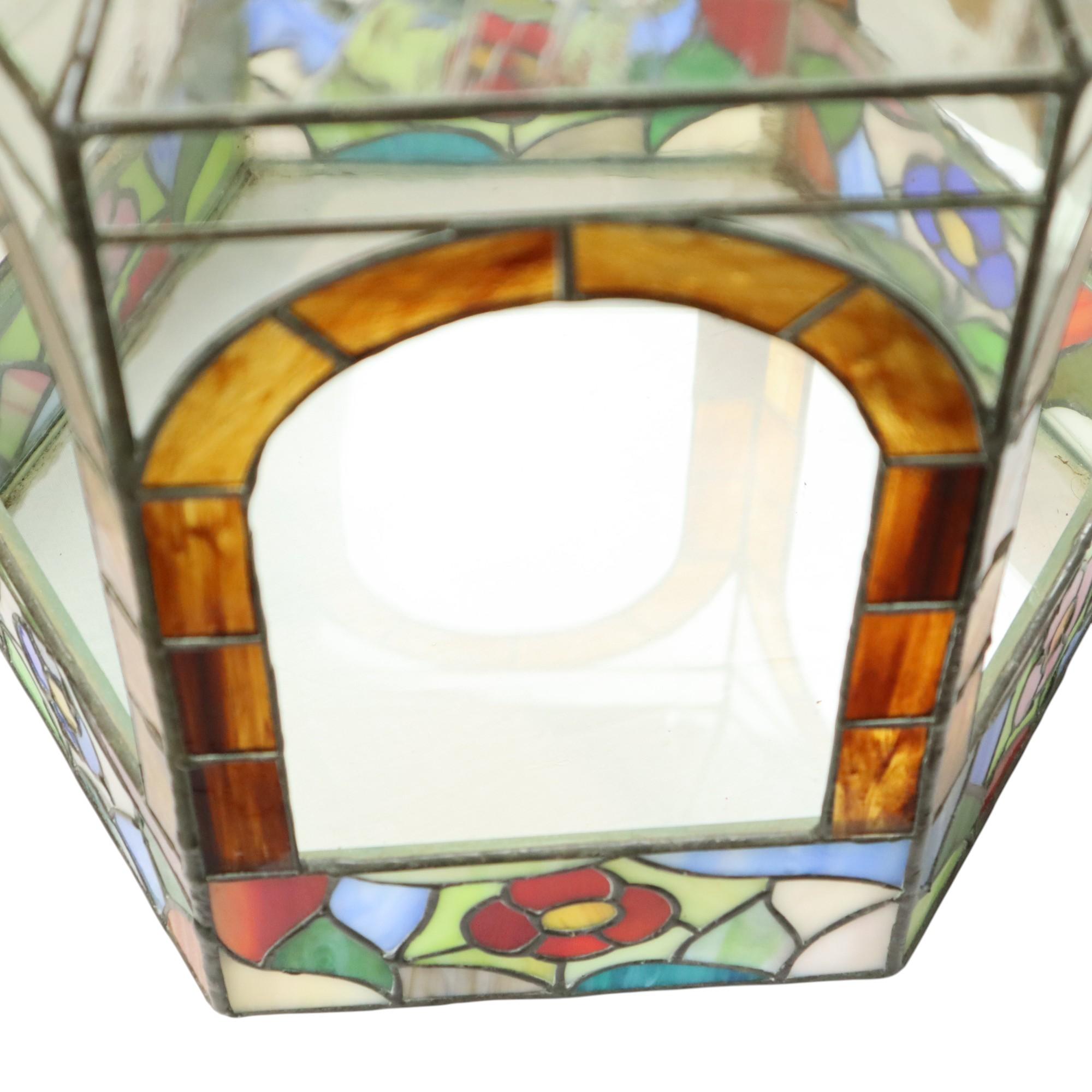 Stained glass Gazebo Kerzenständer Buntglas 45cm im Angebot 16