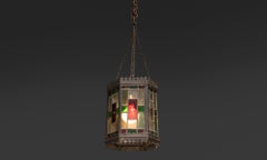 Stained Glass Lantern, England circa 1900