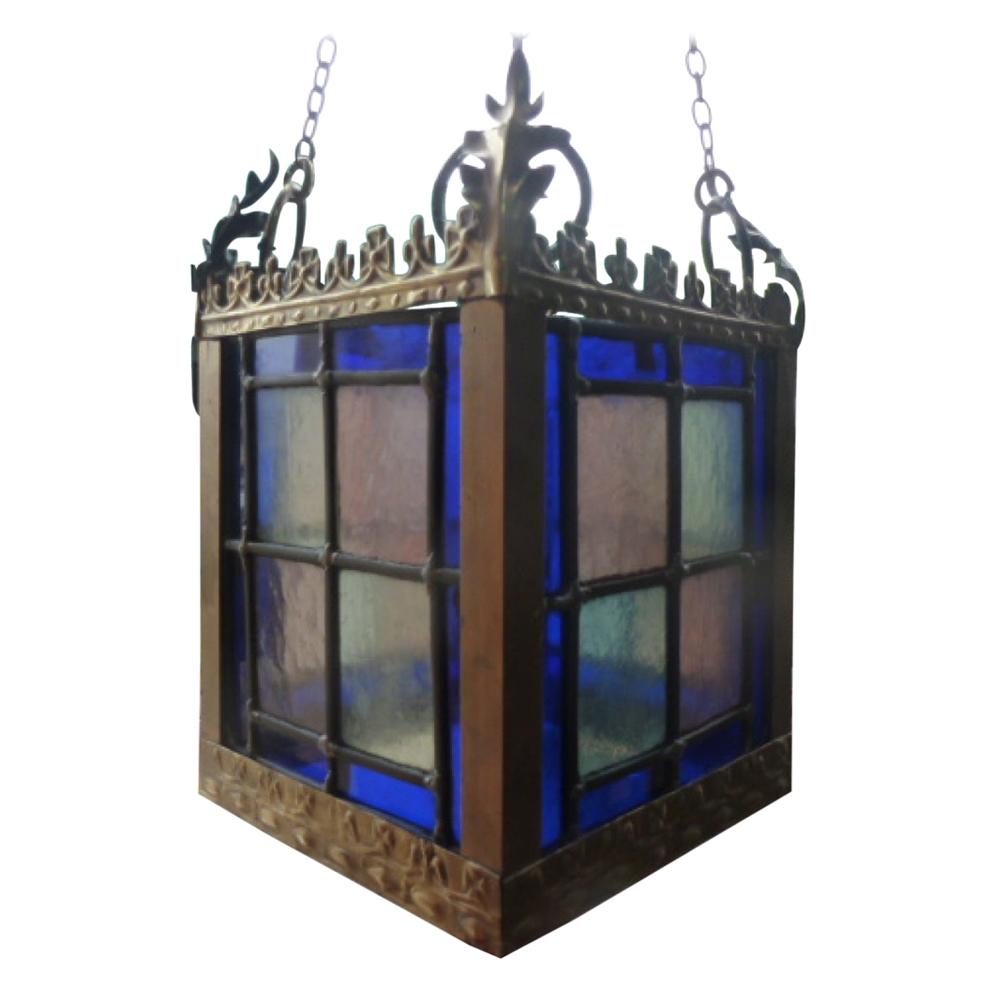 Sunset Stained Glass Lantern at 1stDibs