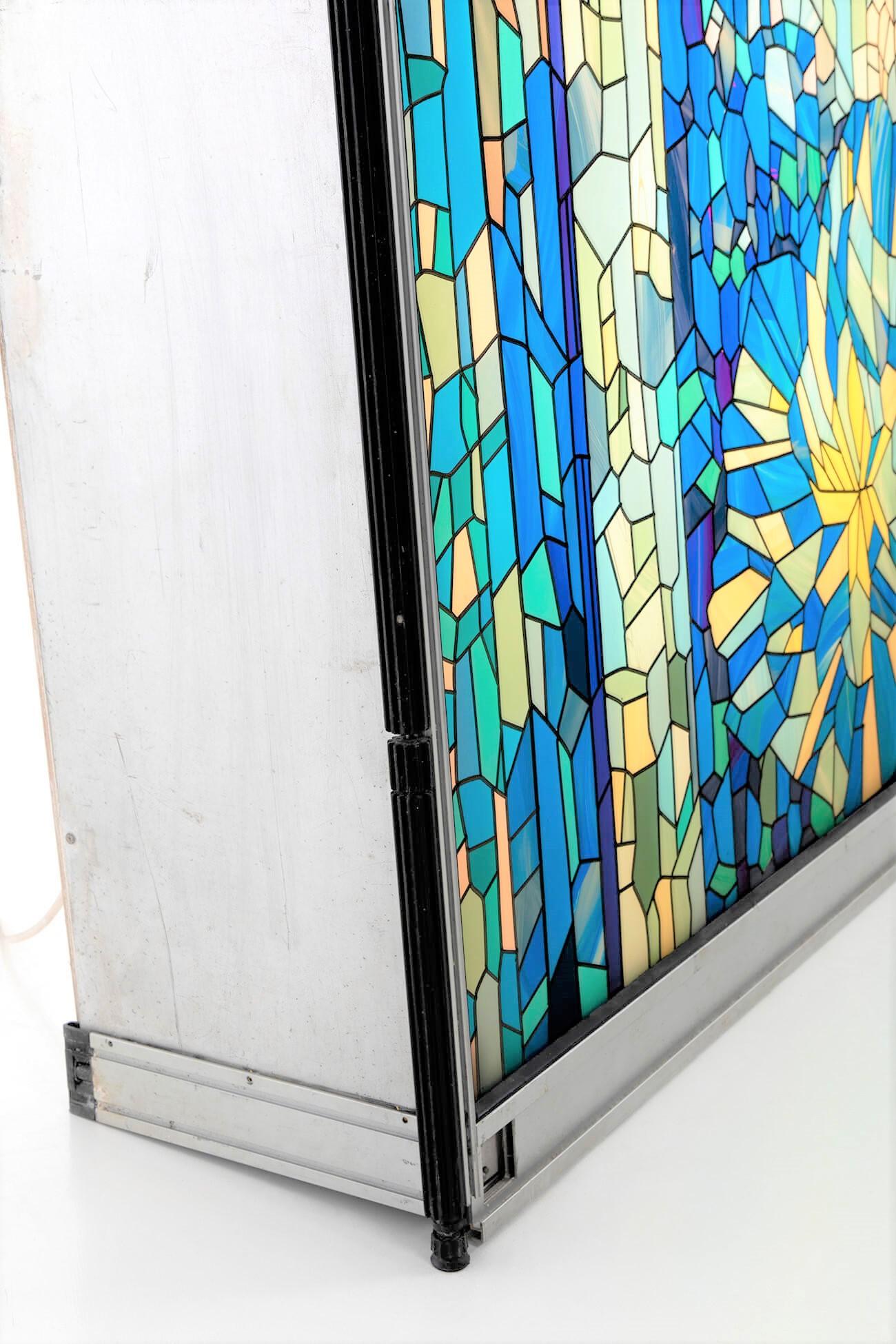 British Stained Glass Lightbox, 20th Century For Sale