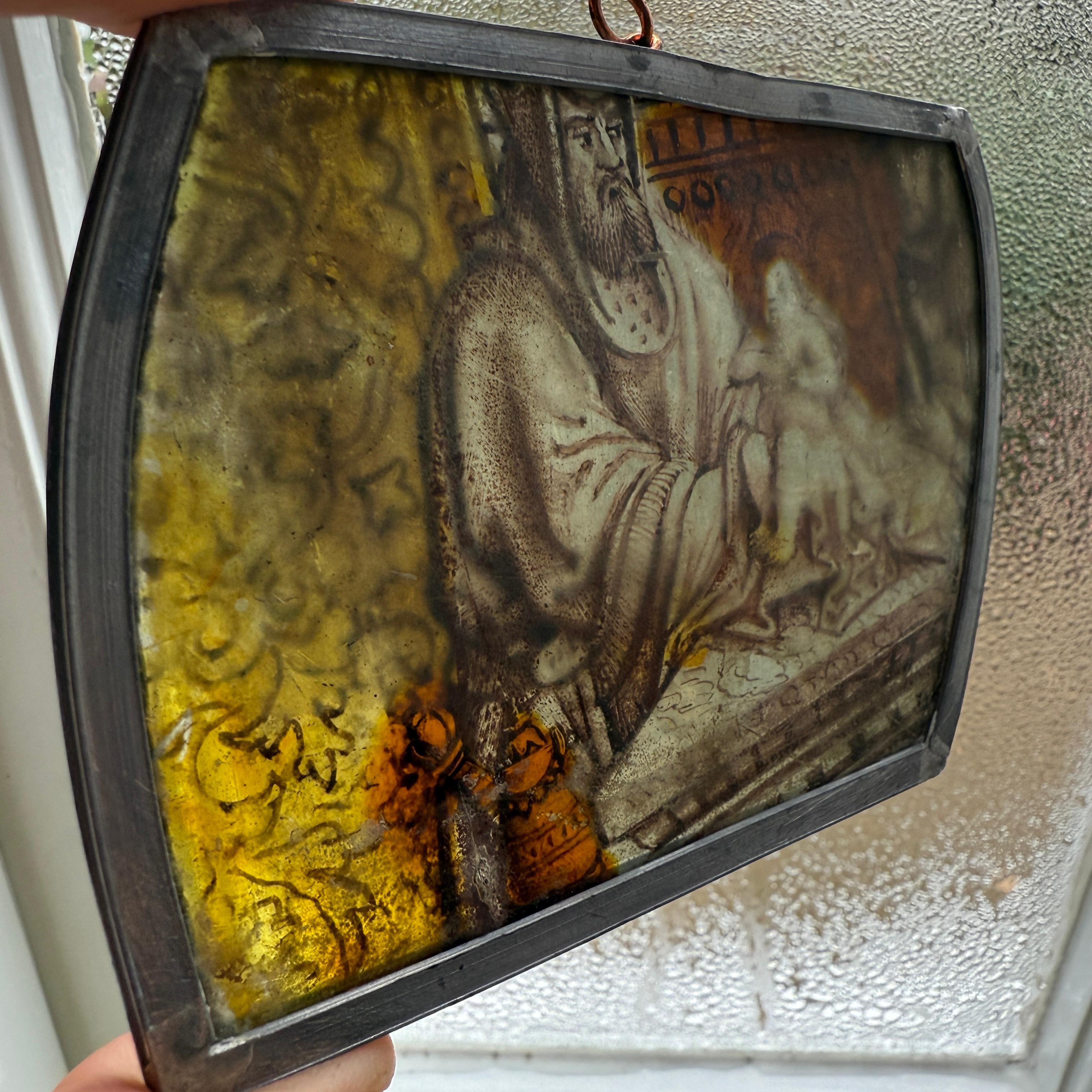 Stained Glass of the Presentation in the Temple. Low Countries, circa 1520 A.D. For Sale 7