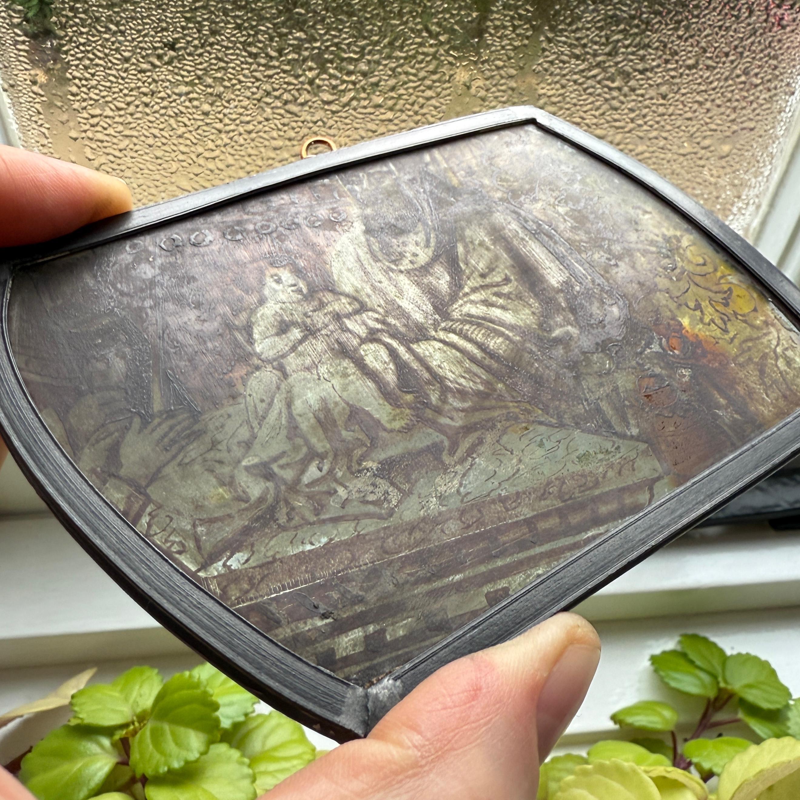 Stained Glass of the Presentation in the Temple. Low Countries, circa 1520 A.D. For Sale 9