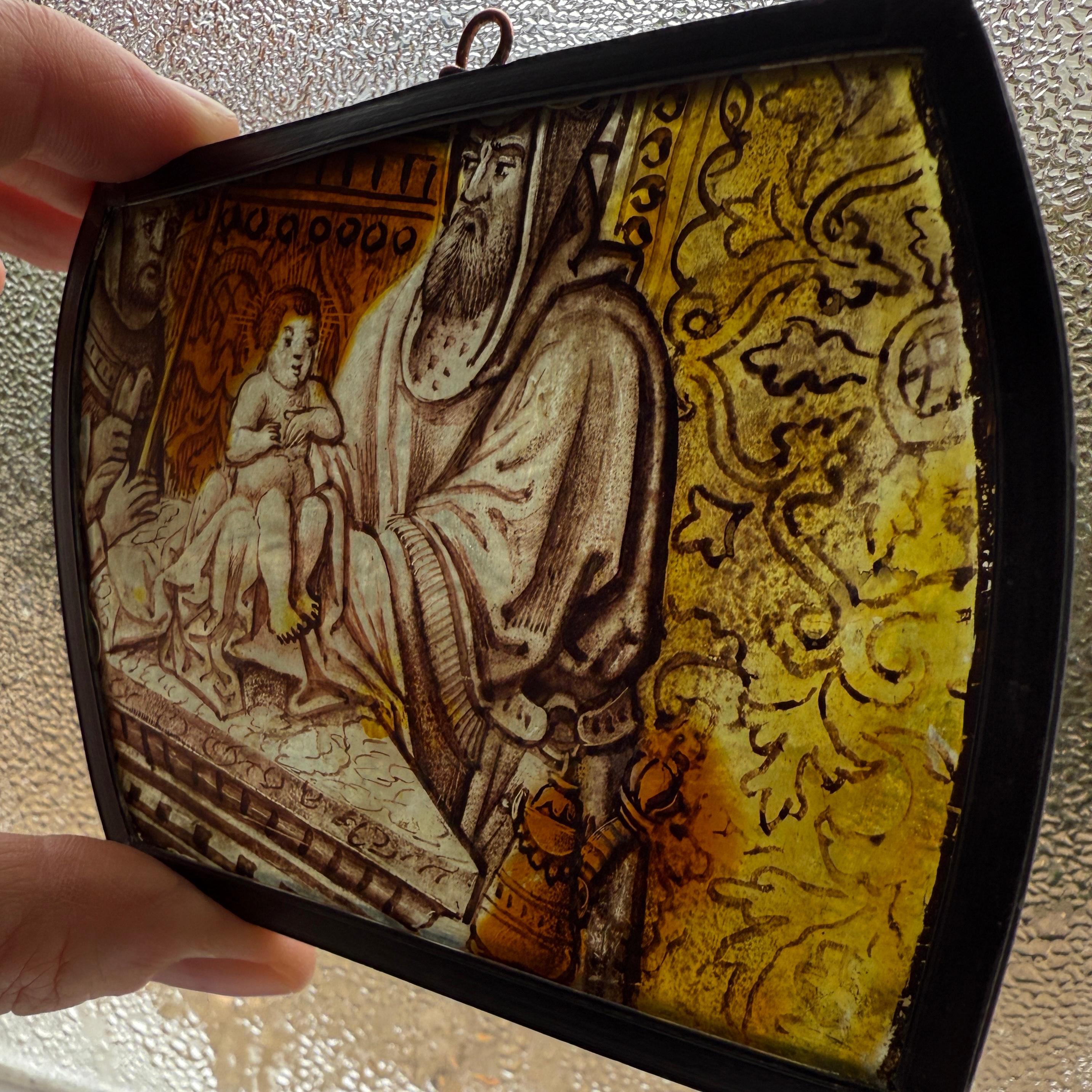 Stained Glass of the Presentation in the Temple. Low Countries, circa 1520 A.D. For Sale 1