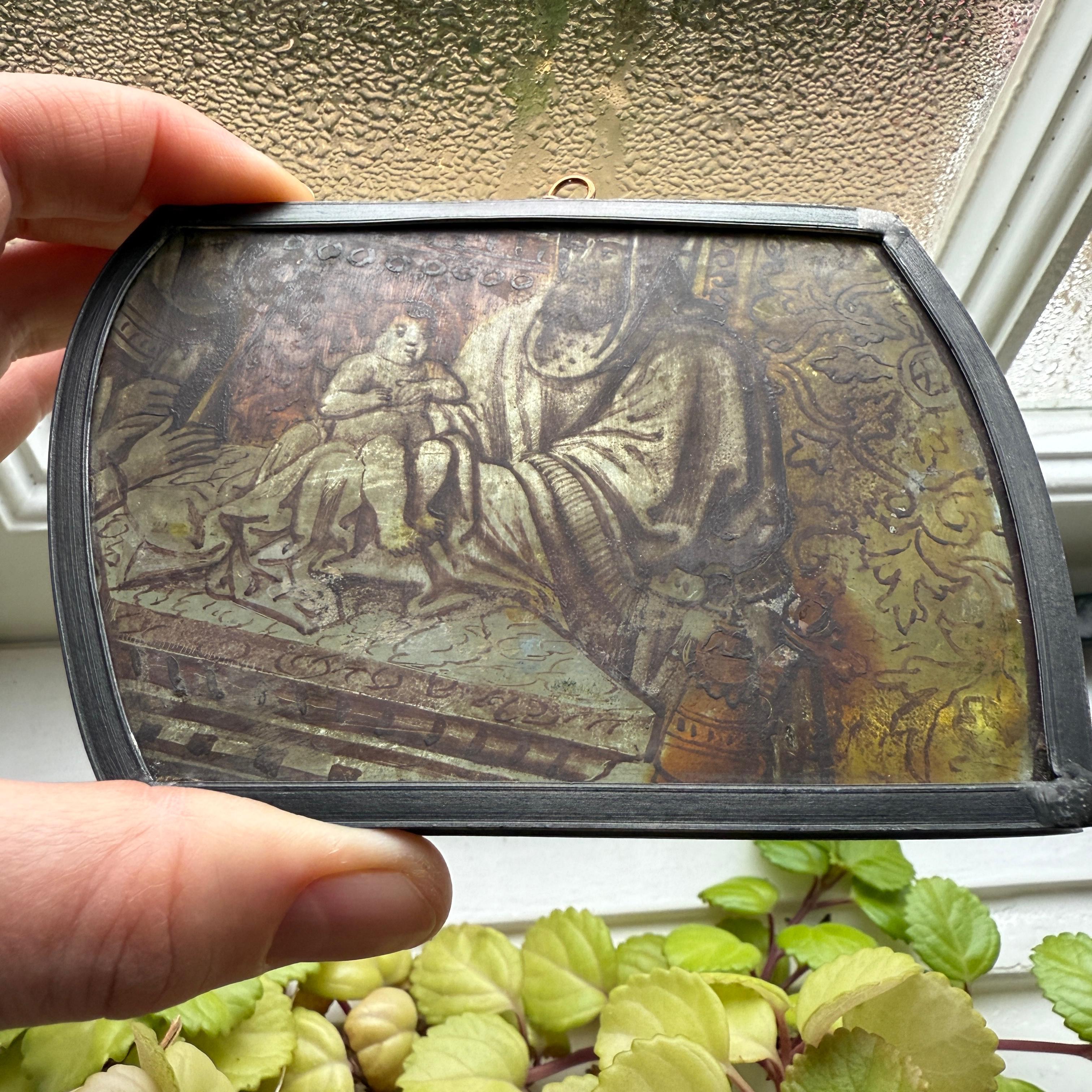 Stained Glass of the Presentation in the Temple. Low Countries, circa 1520 A.D. For Sale 2