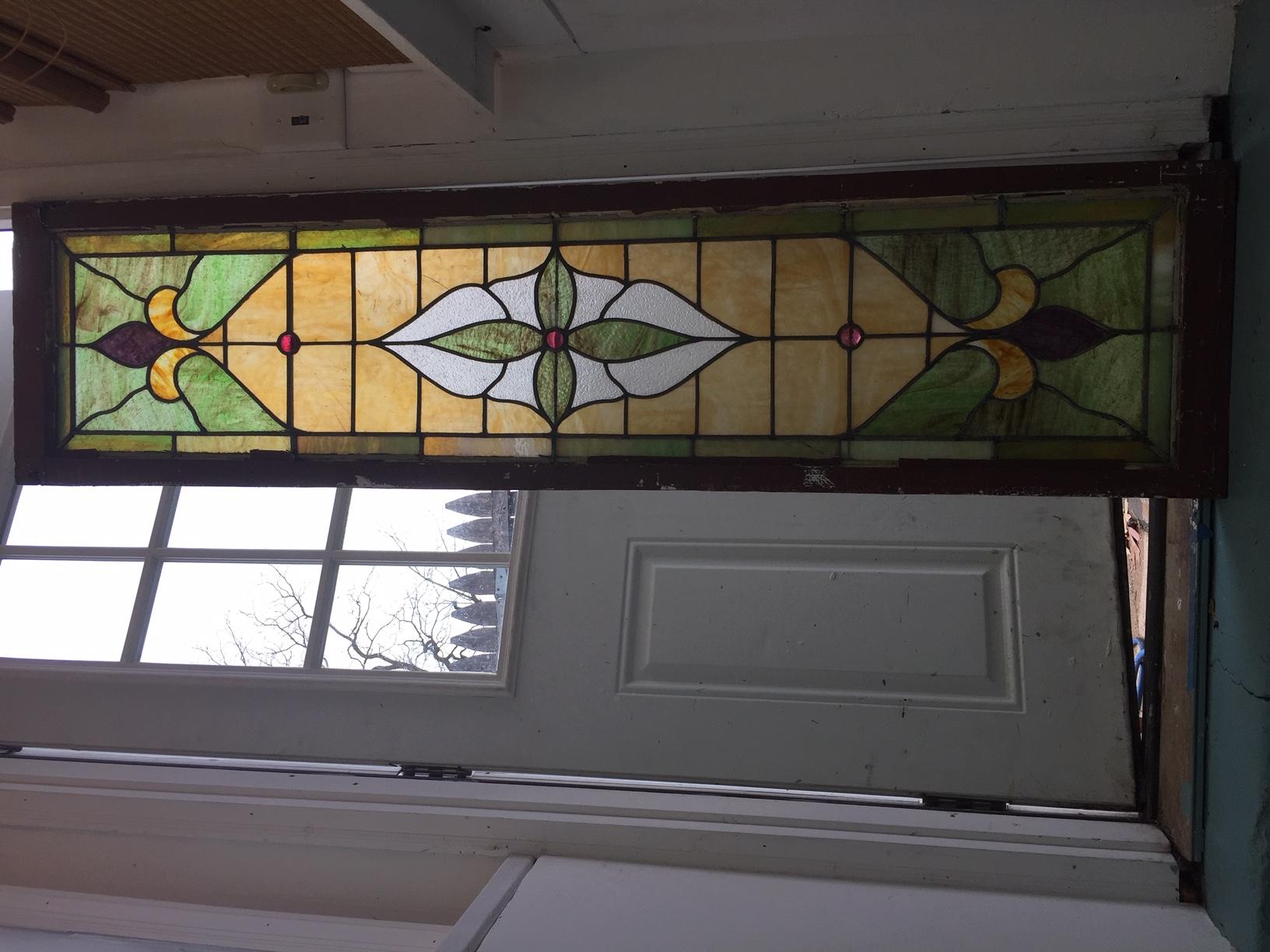 20th Century Stained Glass Panel After Tiffany