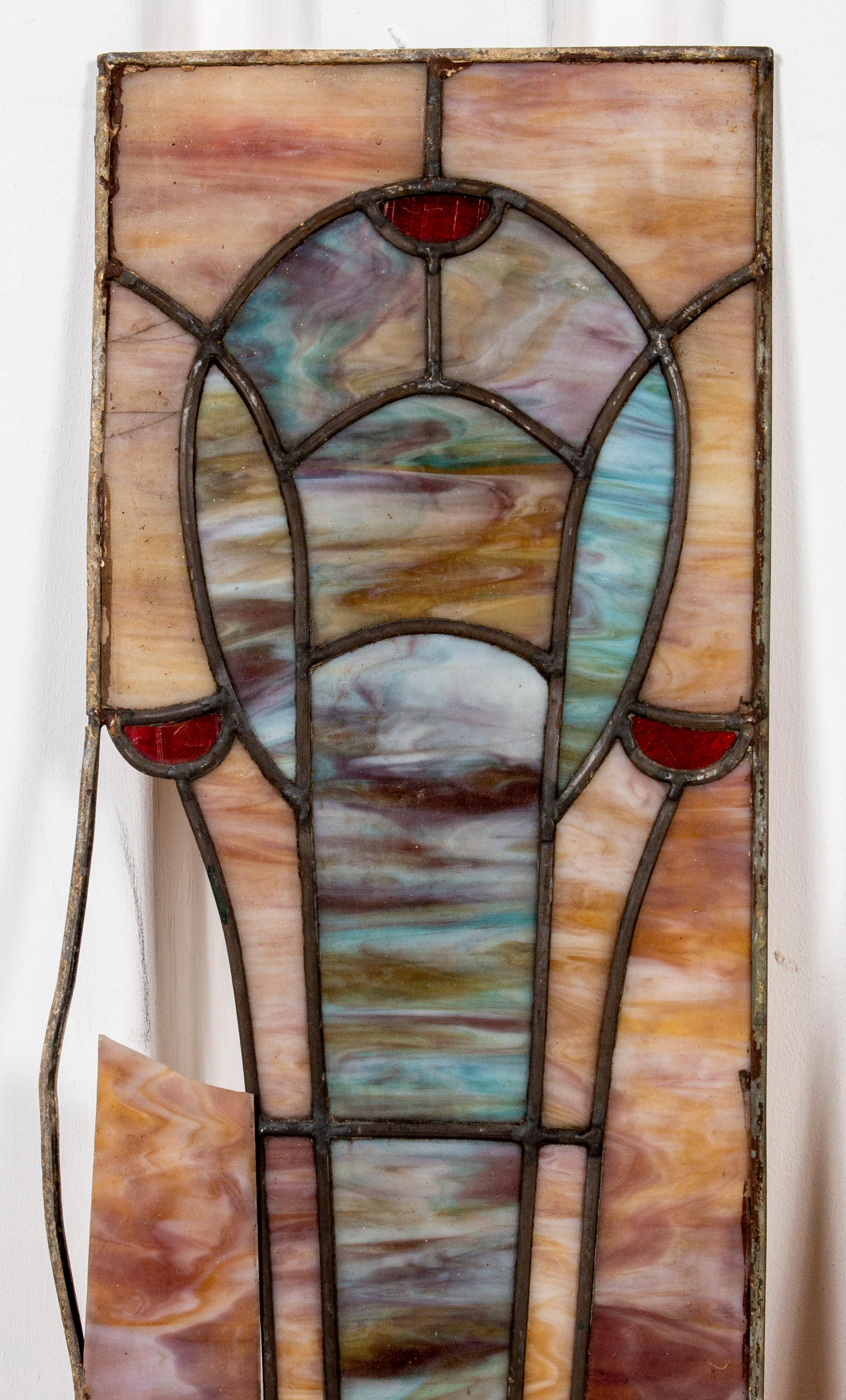 Art Nouveau Stained Glass Panels For Sale