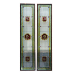 Stained Glass Panels, Pair