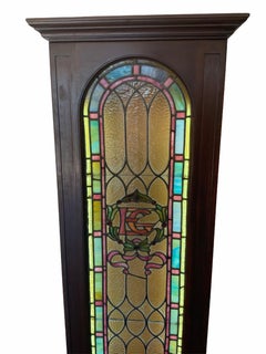 Stained Glass Rectangular Wood Framed Window