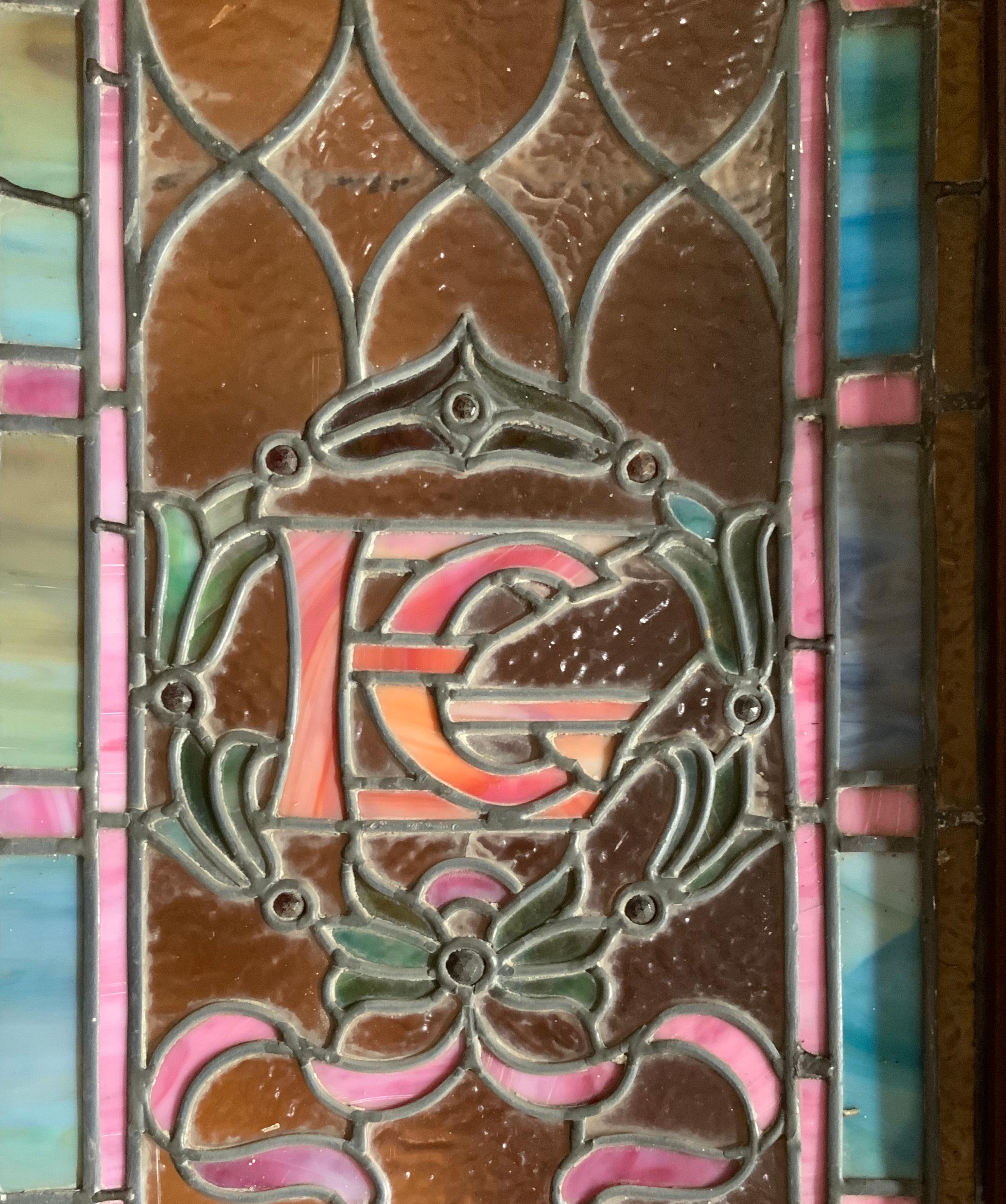 rectangular stained glass panels