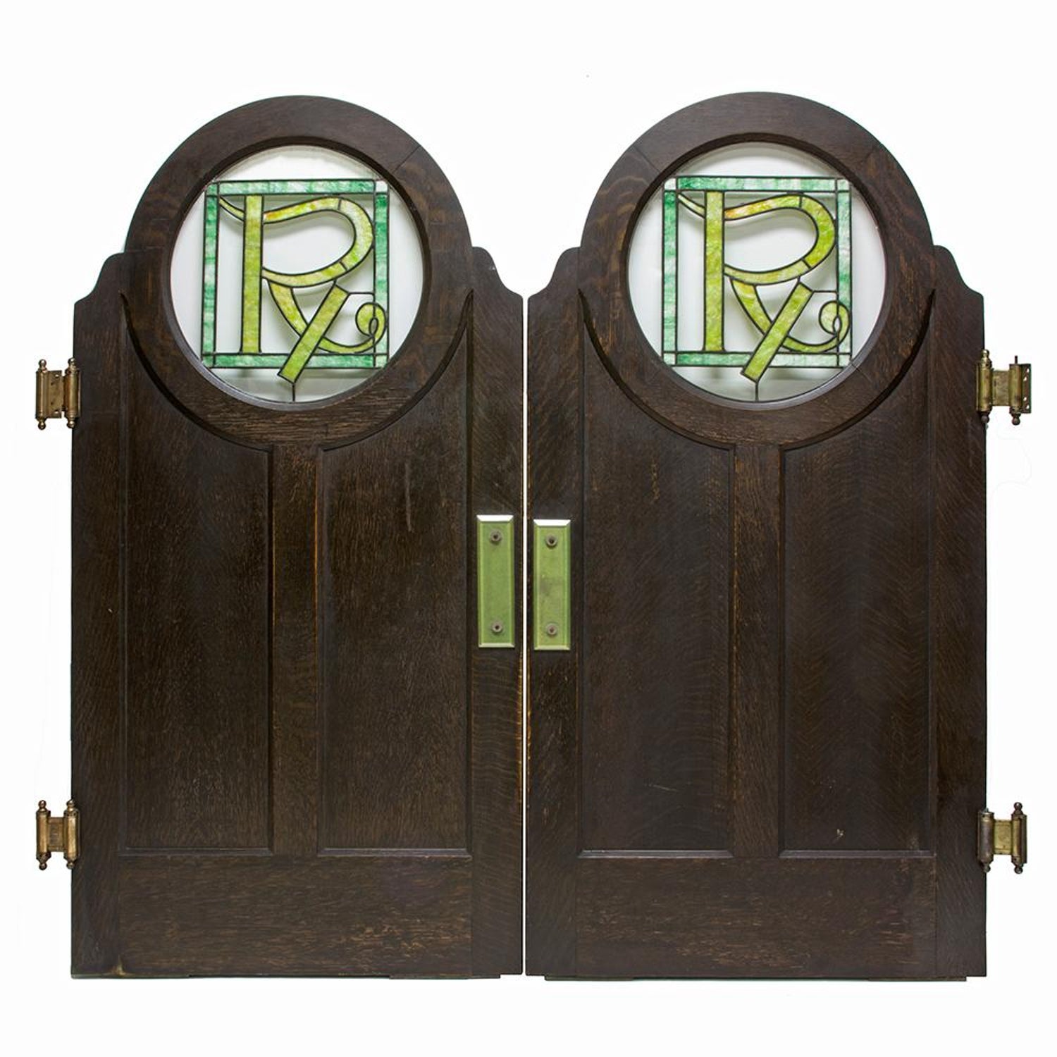 Stained Glass Saloon Doors Set Of 2 For Sale At 1stdibs