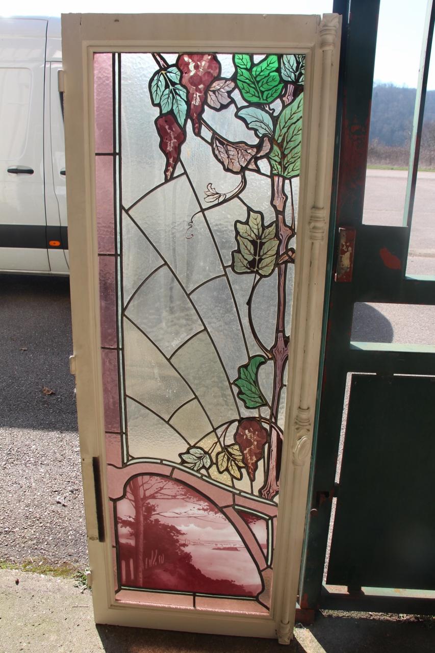 20th Century Stained Glass Set with Acid Triple Layers, Gruber For Sale