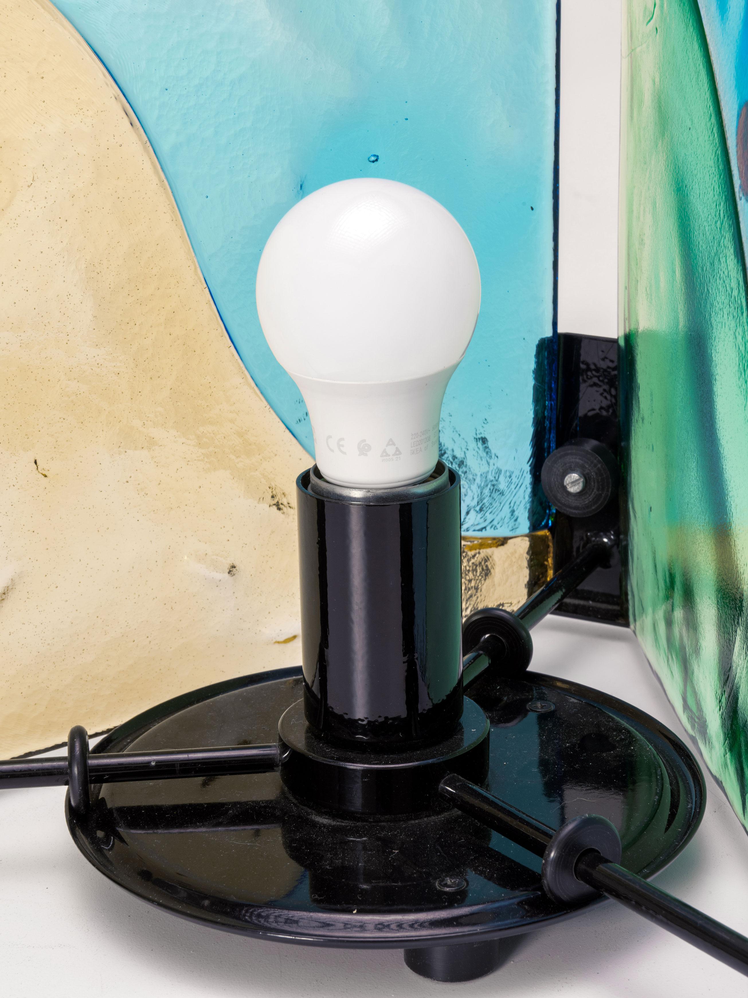 Murano Glass Stained glass table lamp For Sale