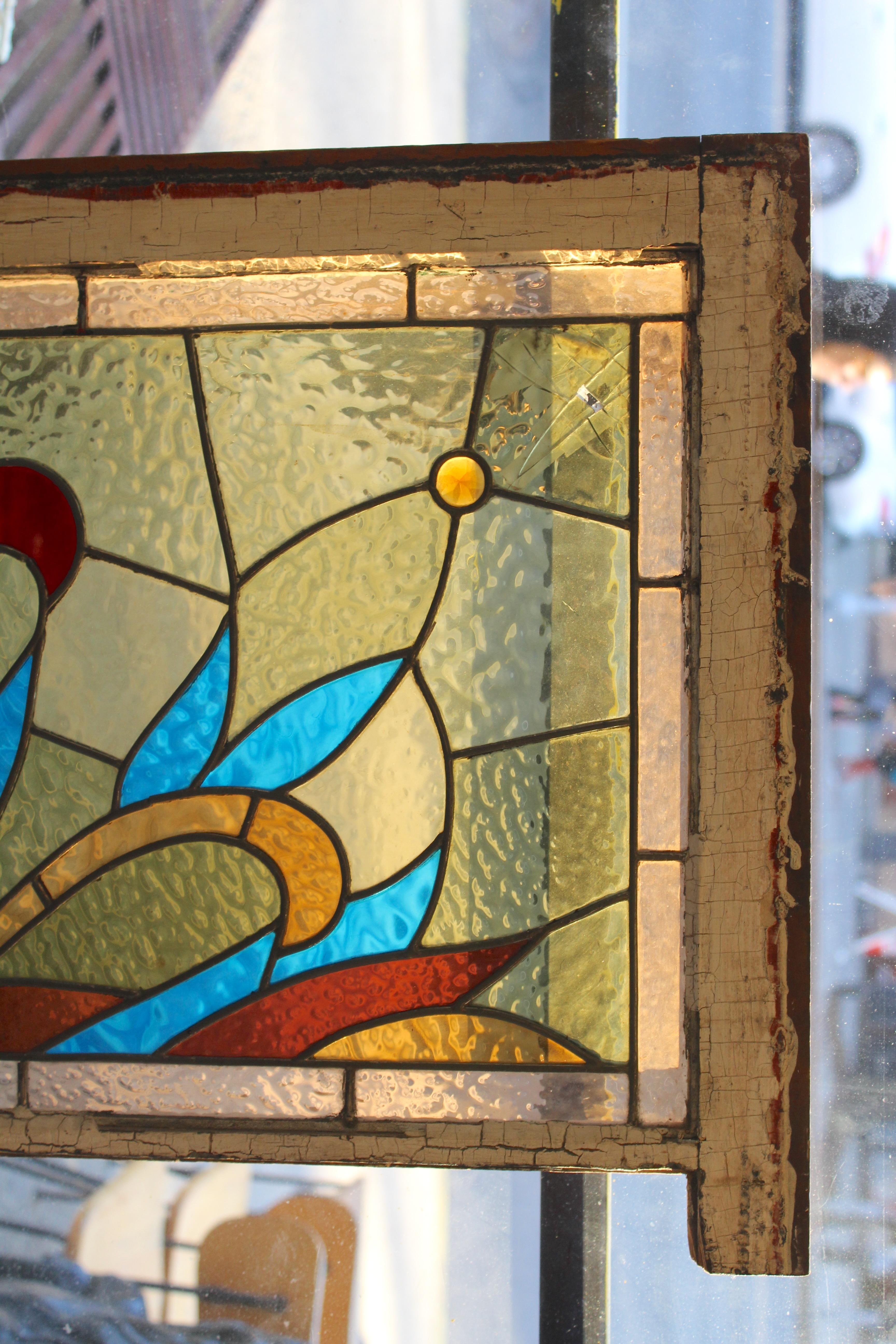 Finestra a traforo in vetro Stained Glass 48