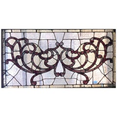 Stained Glass Transom Window 48" x 27"