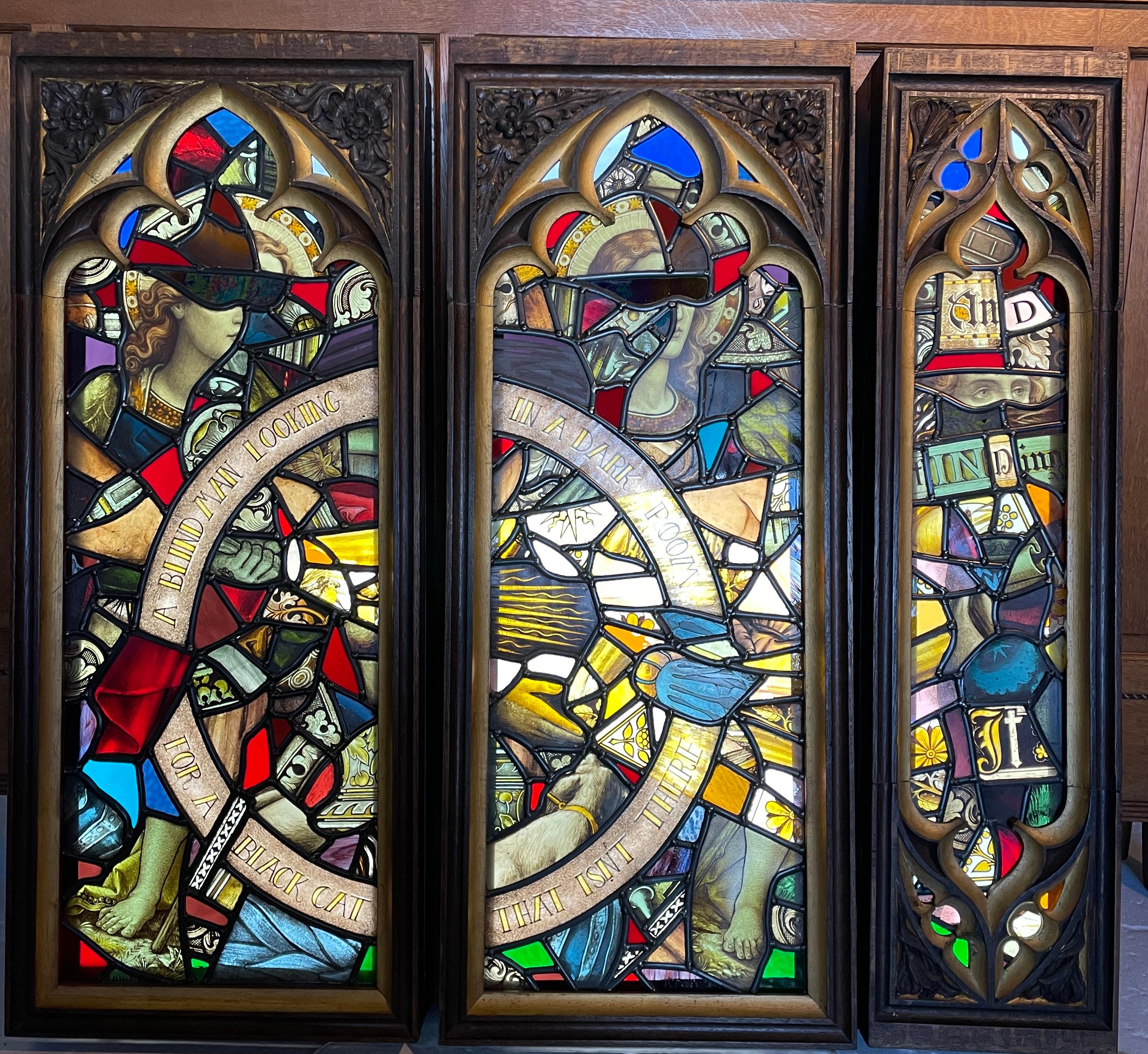 Stained glass Triptychon von Tom Spencer (Englisch) im Angebot