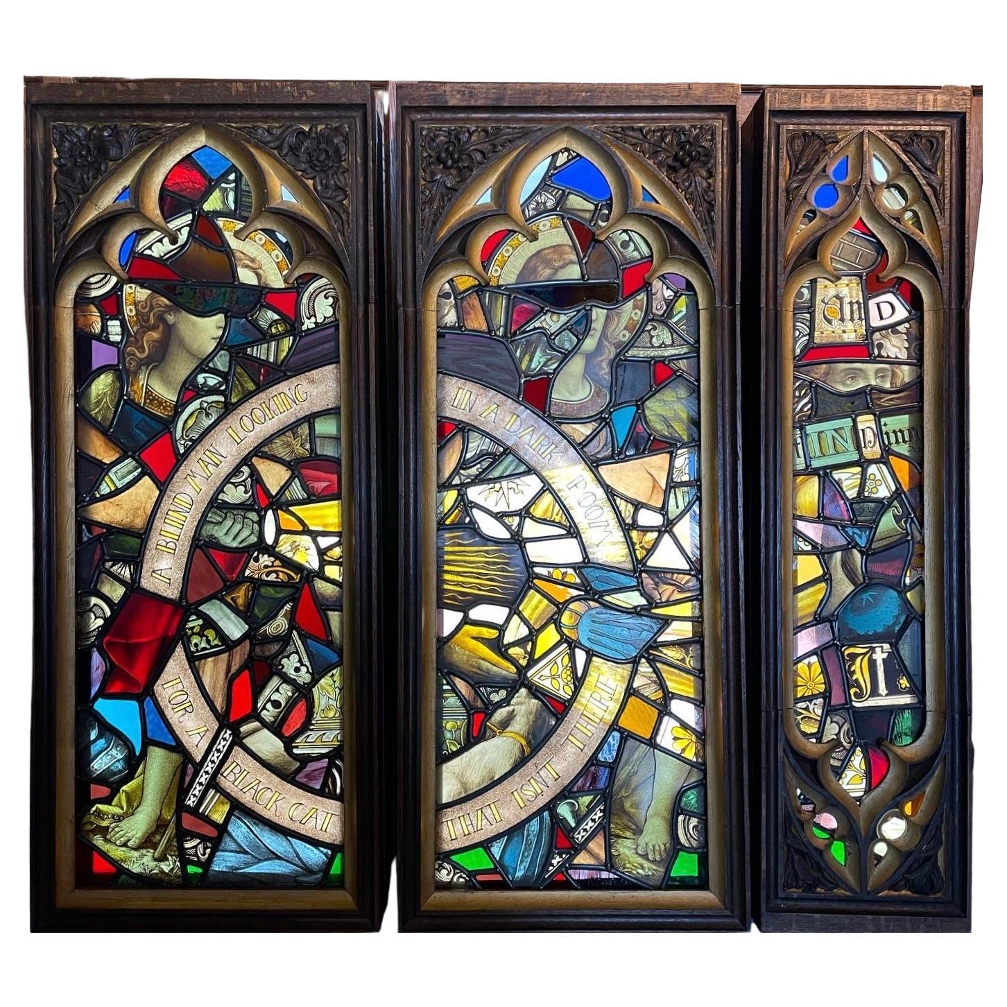Stained glass Triptychon von Tom Spencer im Angebot