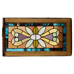 Used Stained Glass Window 33" x 18"