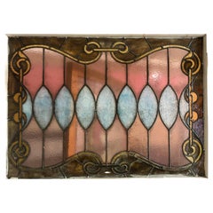 Antique Stained Glass Window 36"x28"