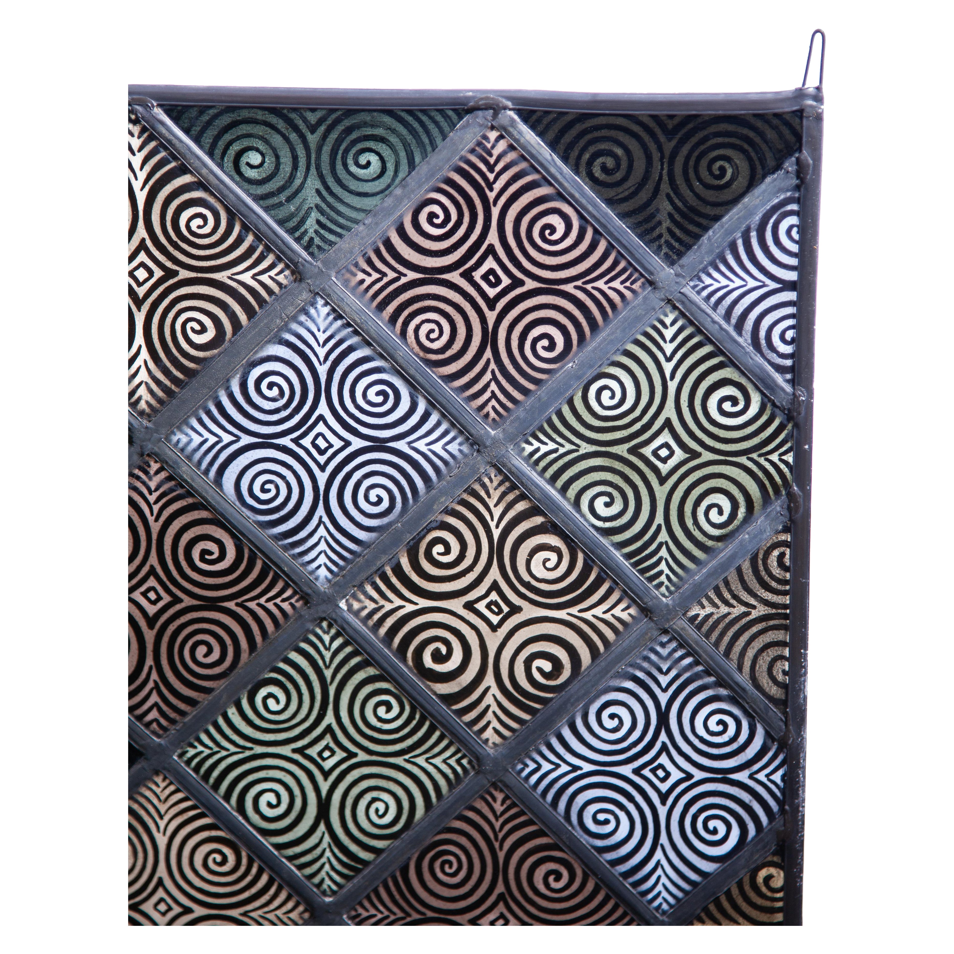 Stained Glass Window Art Deco For Sale