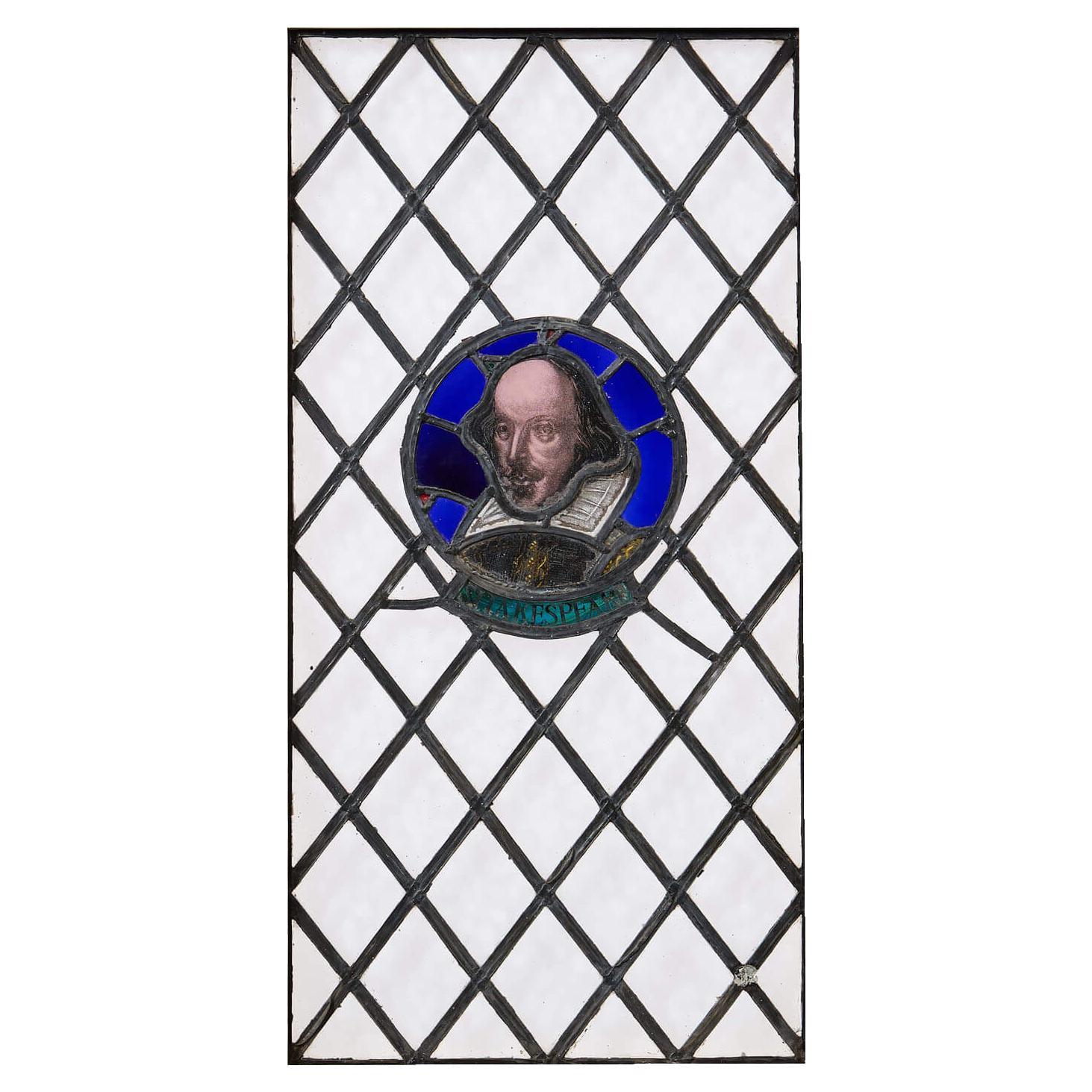Stained Glass Window Depicting William Shakespeare