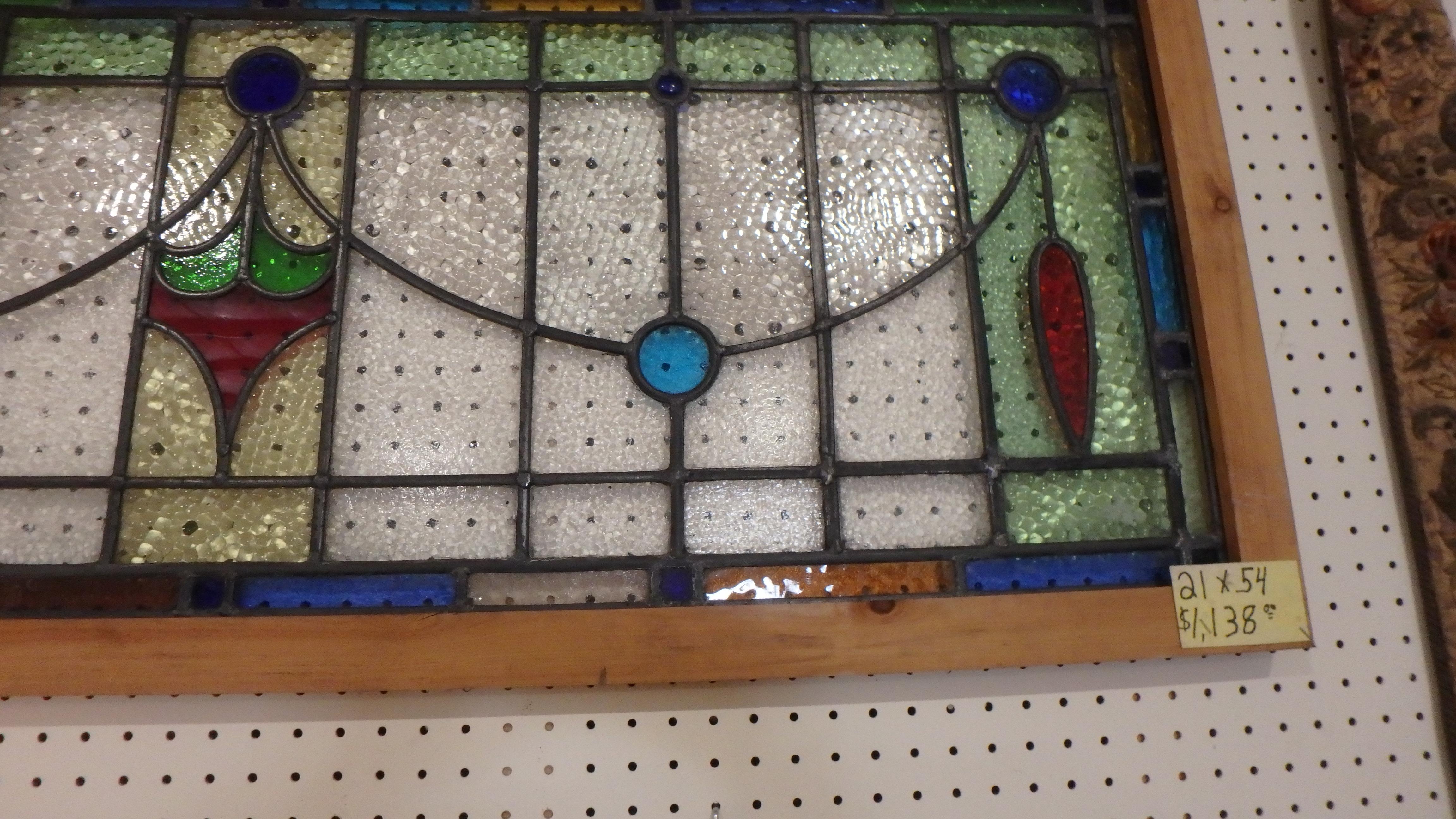Stained Glass Window In Good Condition For Sale In Clinton, AR