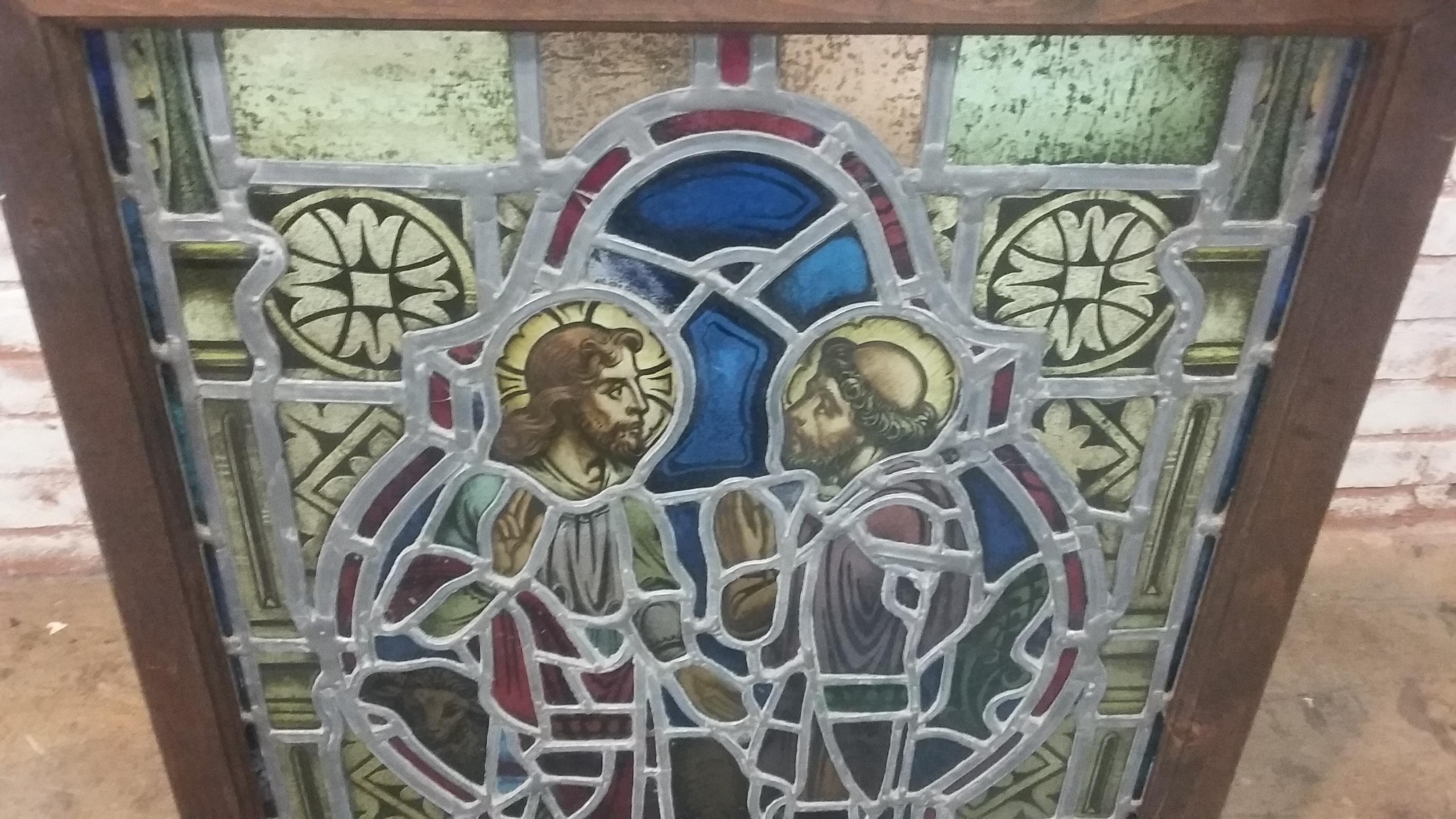 Stained Glass Window In Good Condition In Stamford, CT