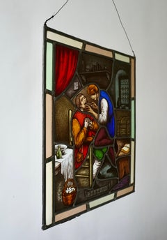 Stained Glass Window Panel with Dentist Treatment