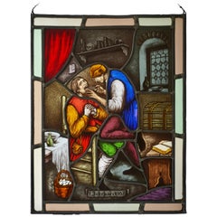 Stained Glass Window Panel with Dentist Treatment