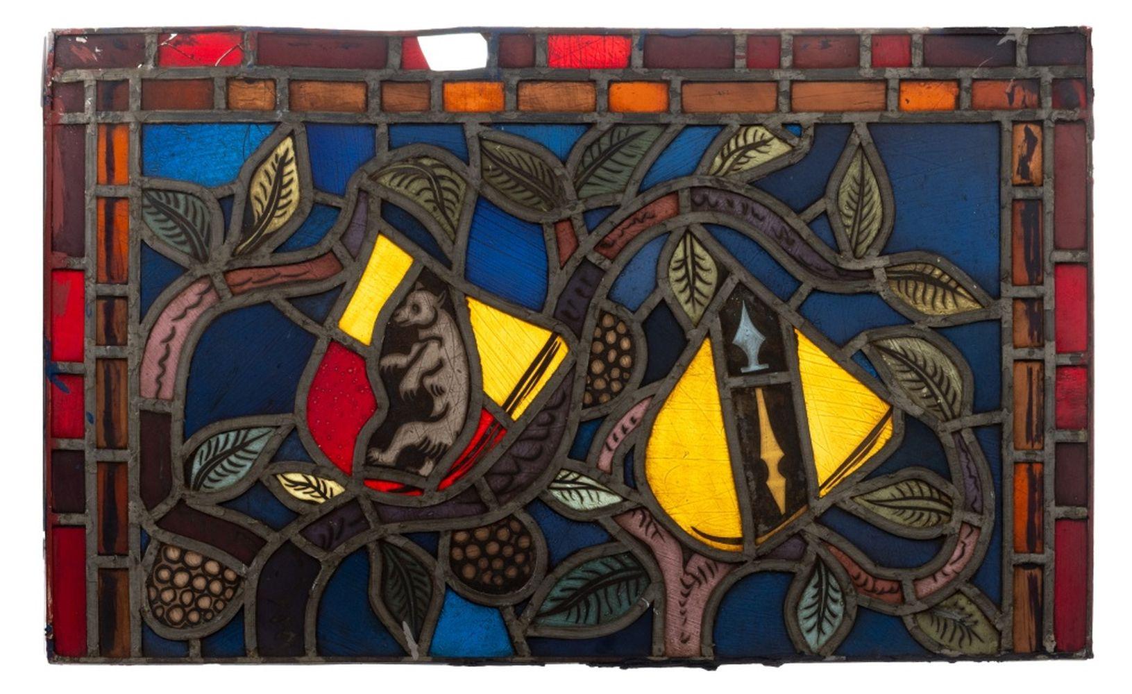 Stained Glass Window Panels, Pair For Sale 5