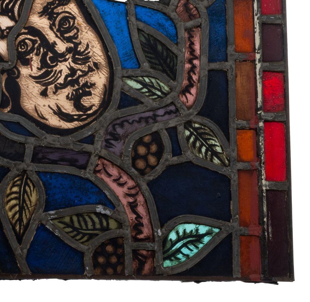 Stained Glass Window Panels, Pair In Fair Condition For Sale In Astoria, NY