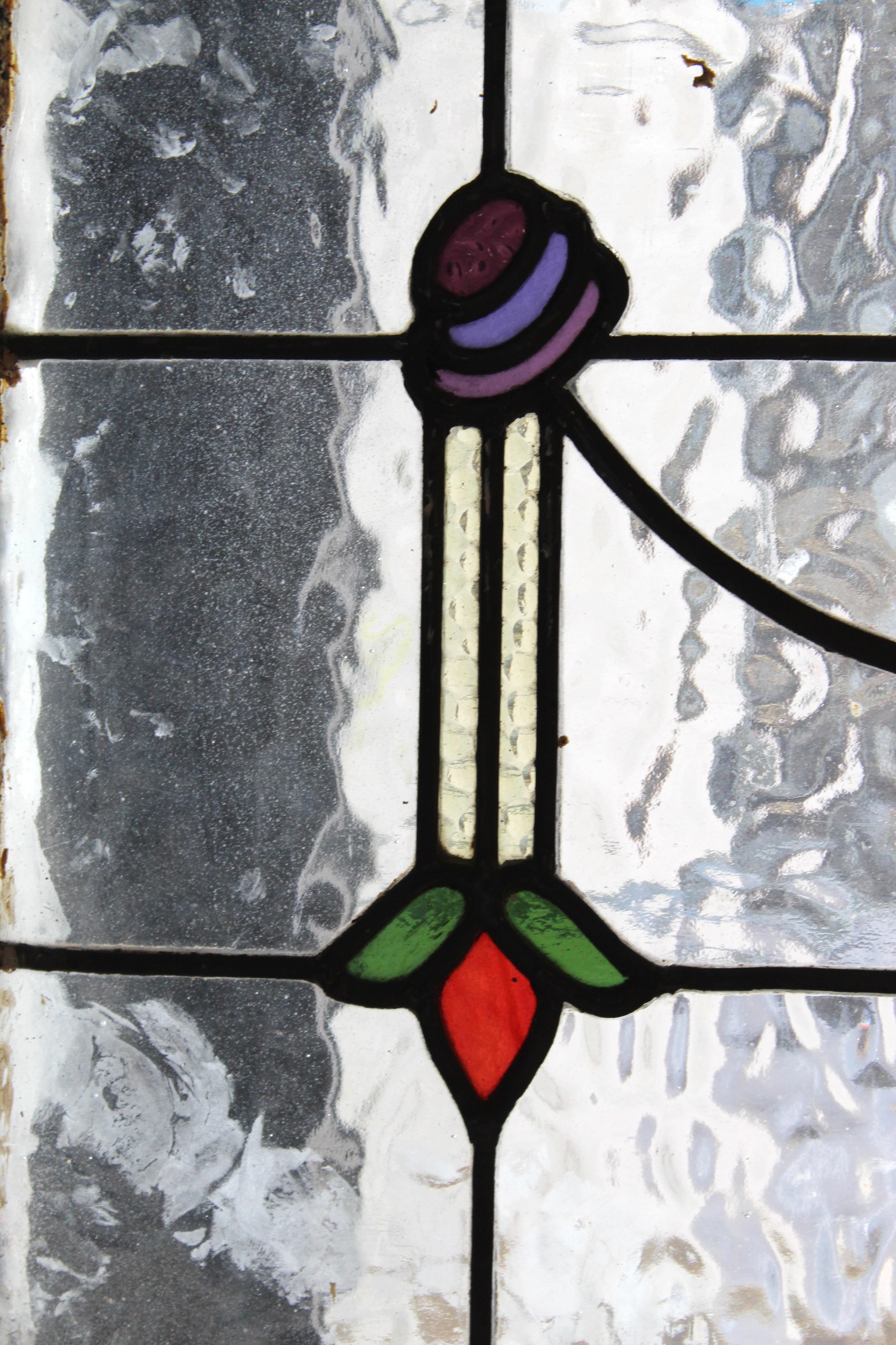 Vitrail avec roses 39