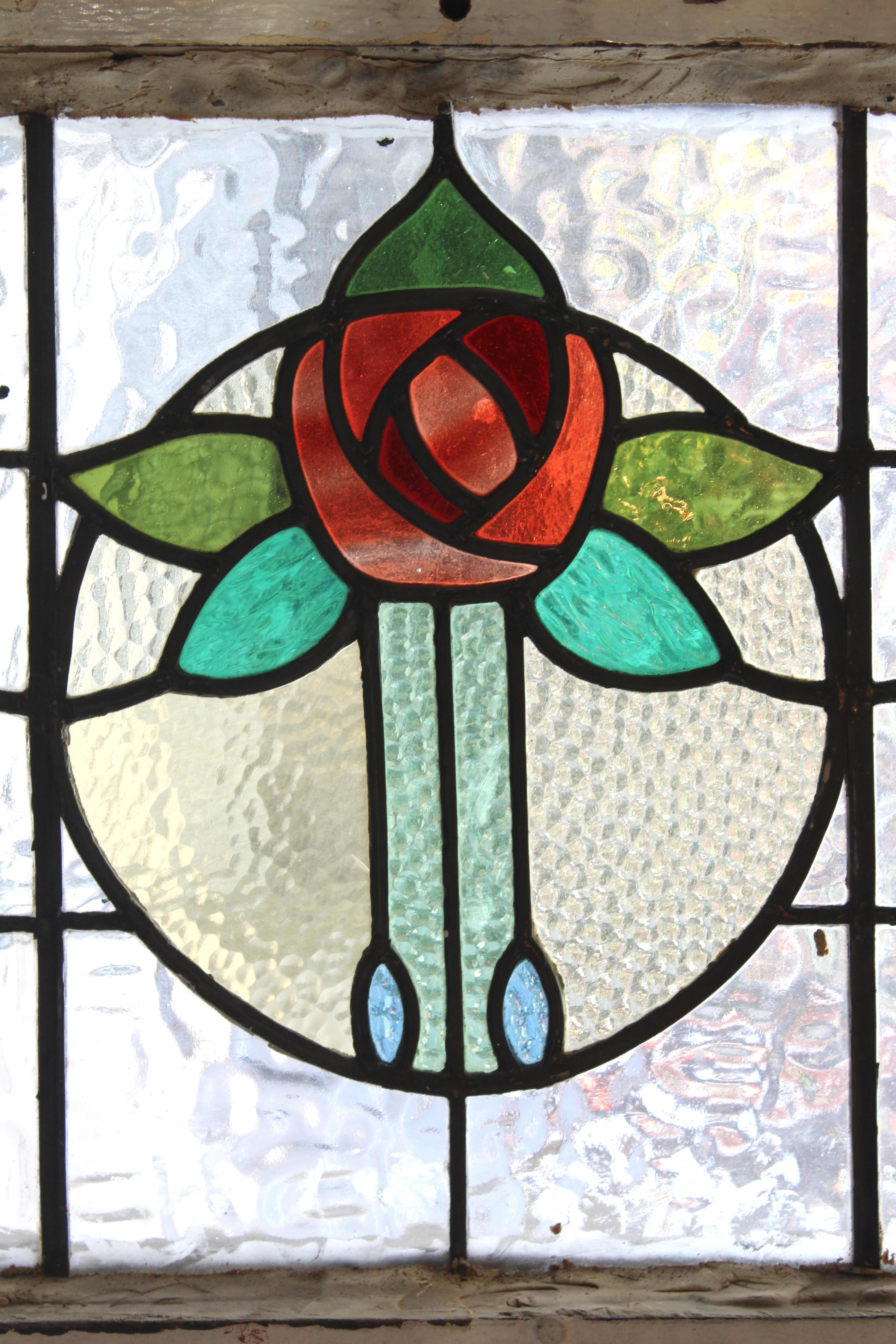 Vitrail avec roses 39