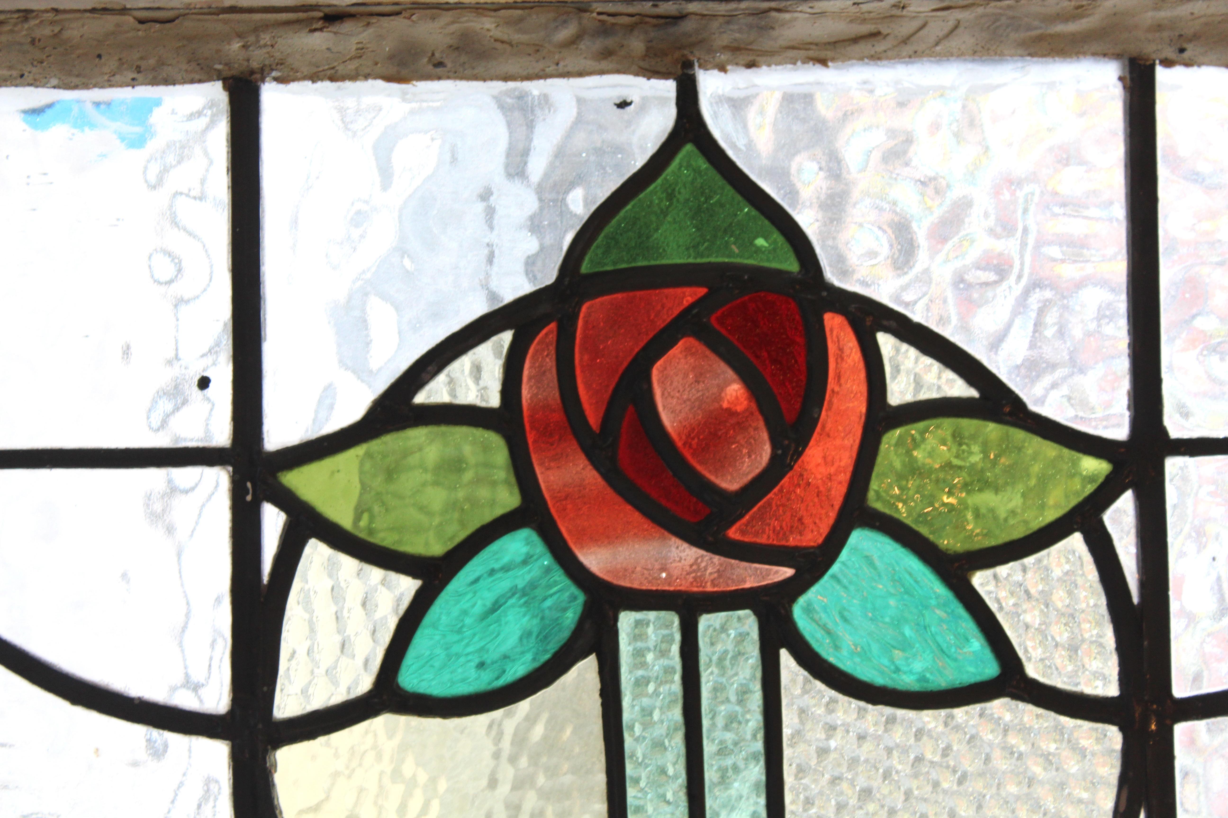 Vitrail avec roses 39