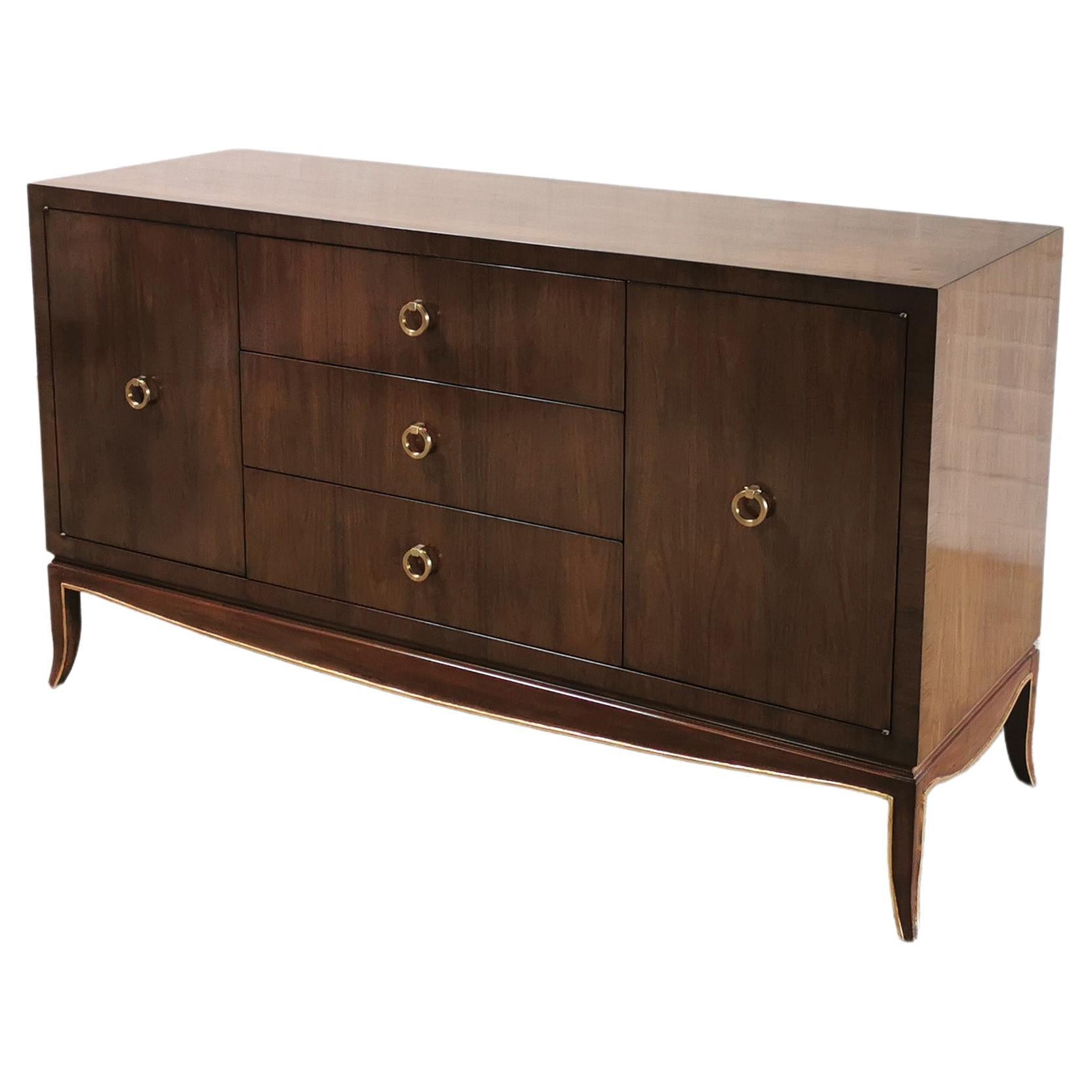 Sideboard aus gebeiztem Mahagoni im Art-Deco-Stil