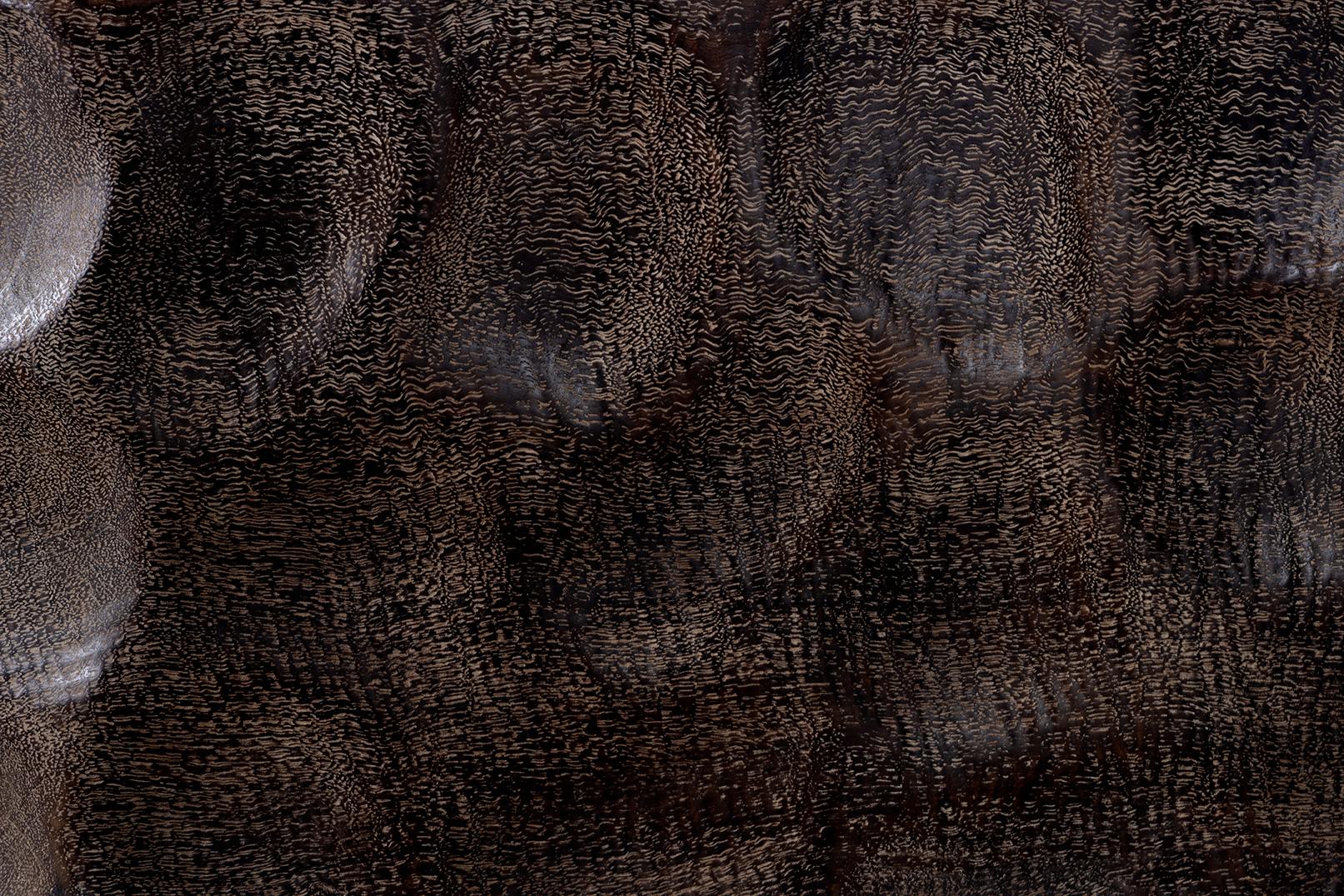 20ième siècle Banc à piètement multiplis teinté avec détails en relief en vente