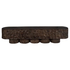 Stained Multi-Plinth Base Bench with Dimple Detail