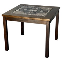Stained Oak Ceramic Tile-Top Coffee Table Gangsø Møbler Danish Vintage 1970s